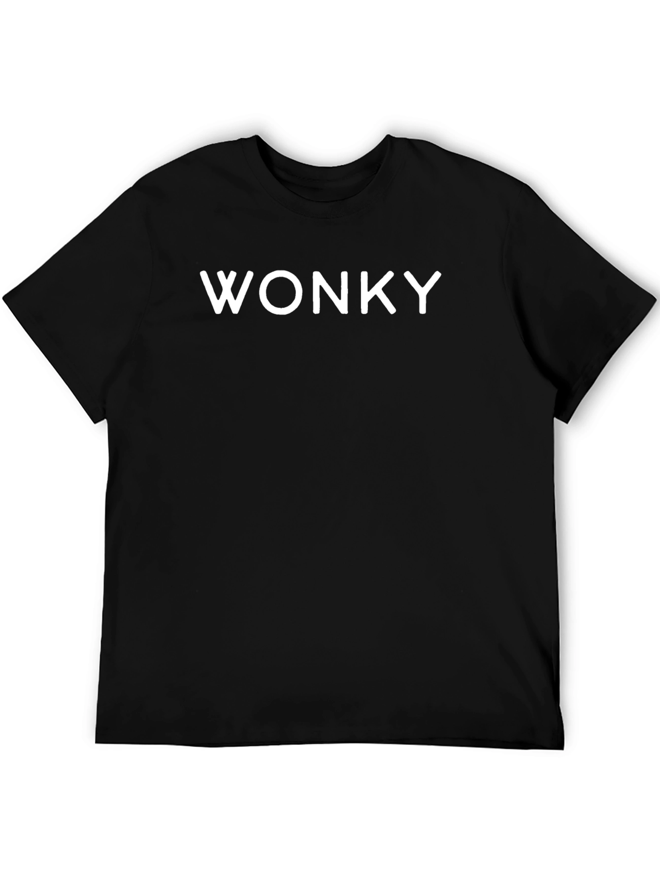 Wonky Graphic Tee - Black Casual T-Shirt