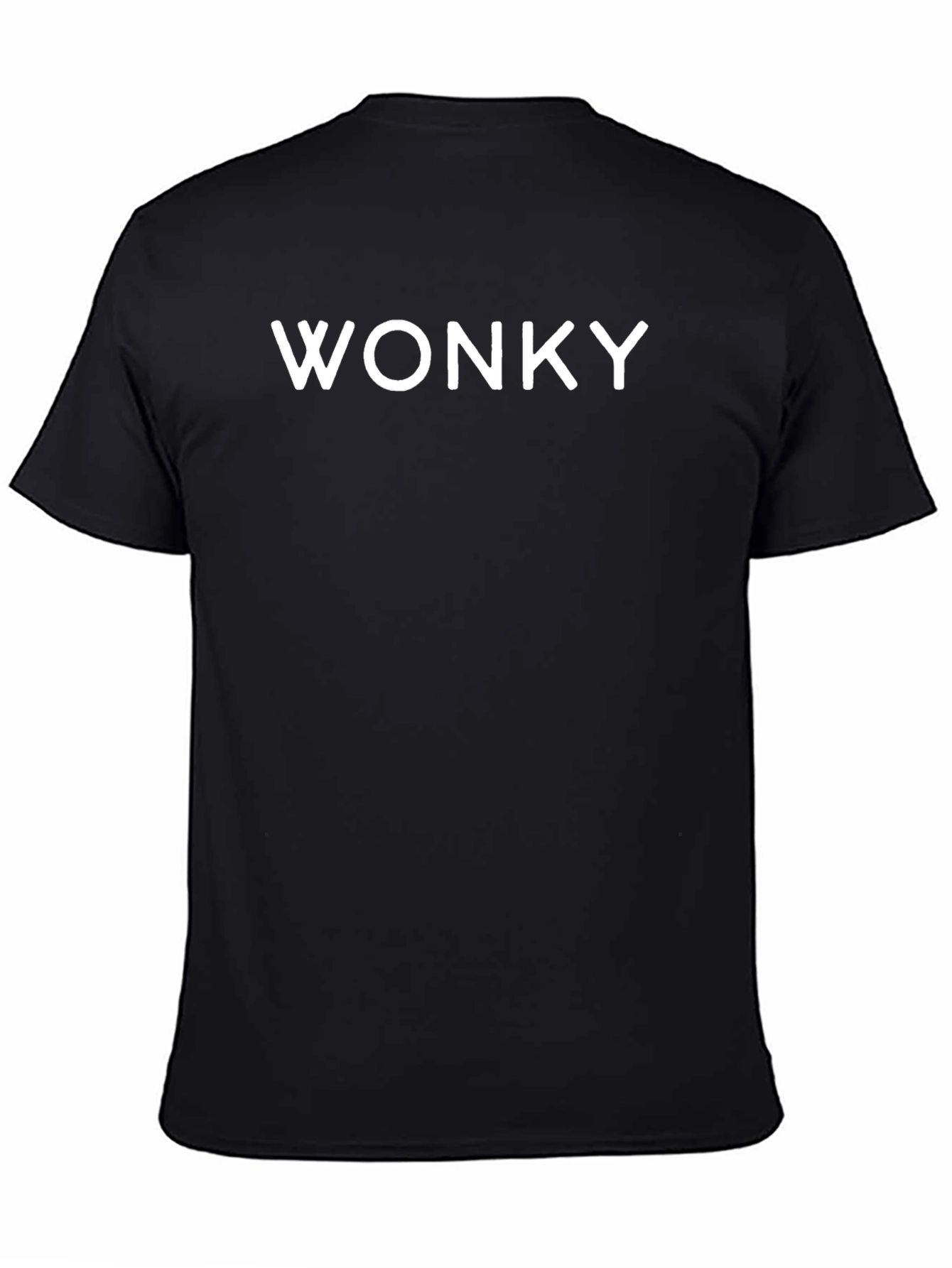 Wonky Graphic Tee - Black Casual T-Shirt