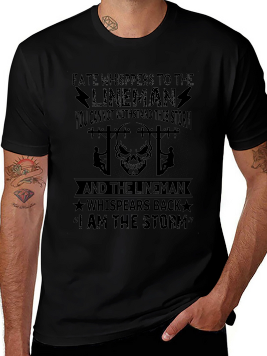 Lineman I Am The Storm T-Shirt - Black