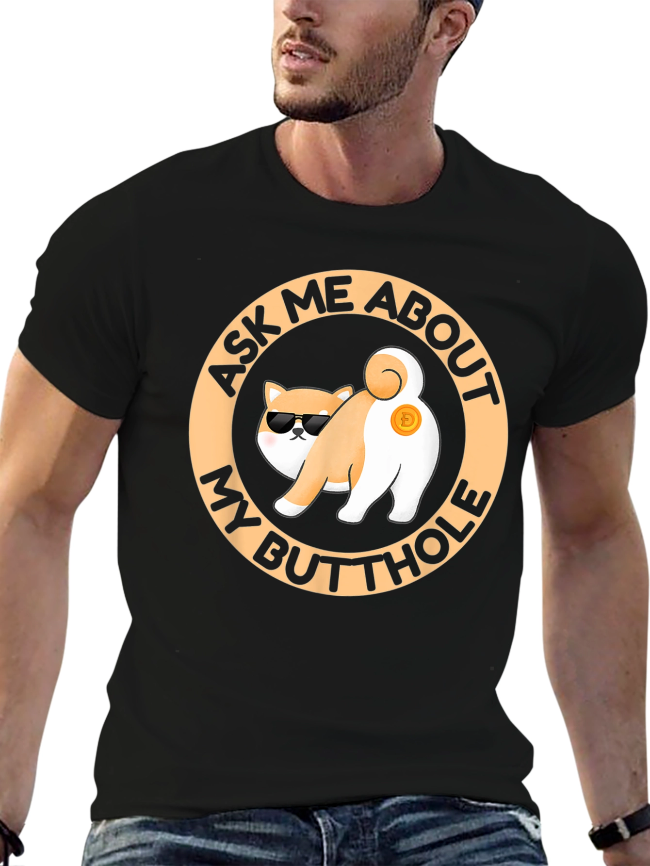 Funny Doge Crypto Butt T-Shirt