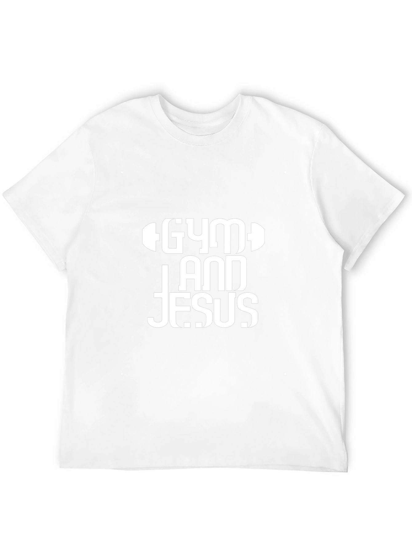 Gym and Jesus Black T-Shirt Christian Fitness Apparel