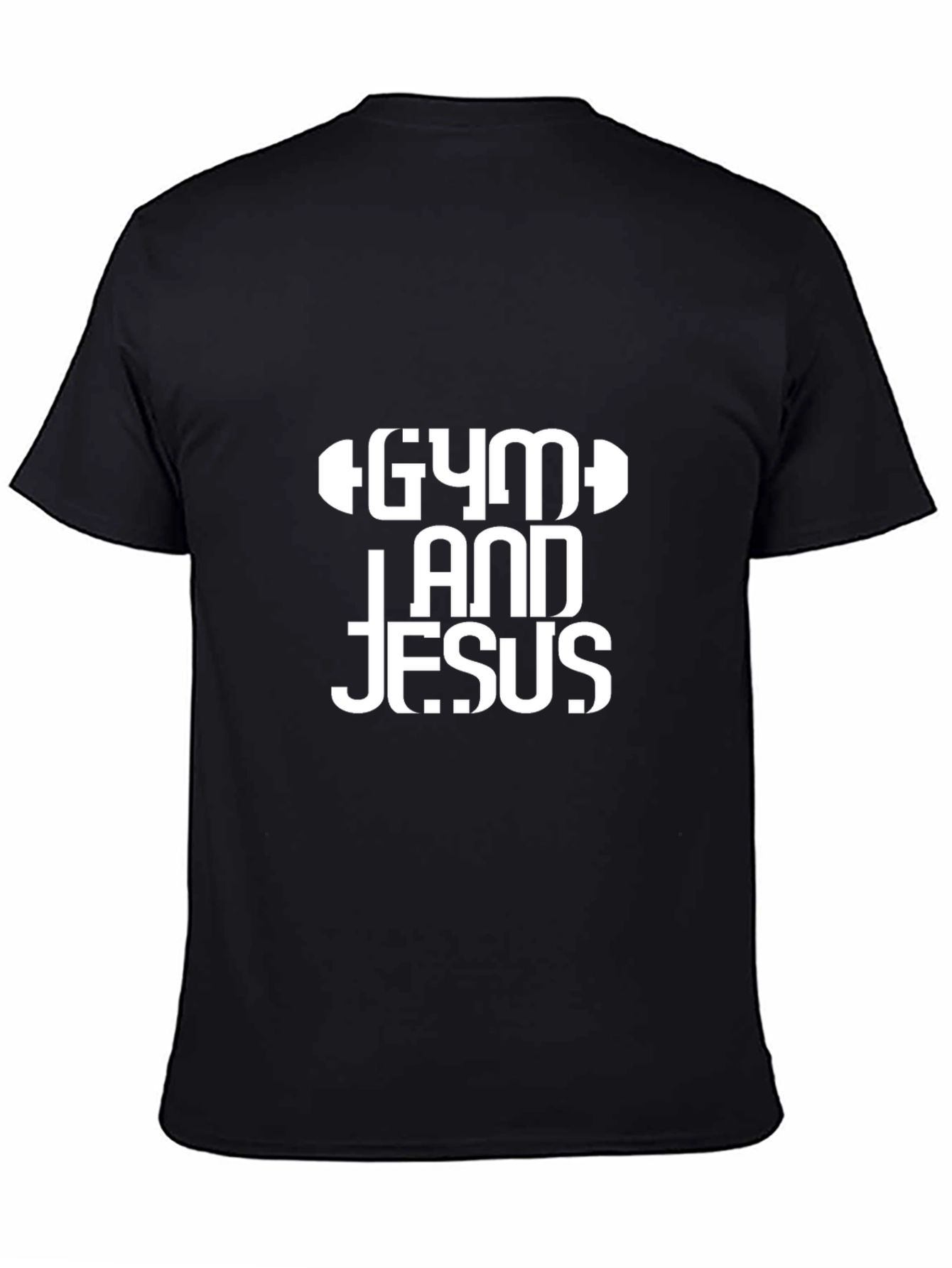 Gym and Jesus Black T-Shirt Christian Fitness Apparel