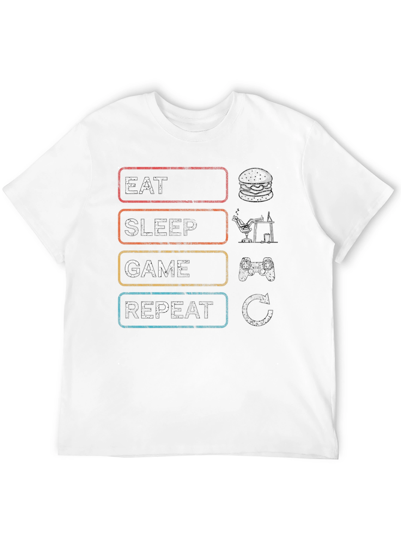 Eat Sleep Game Repeat Mens T-Shirt