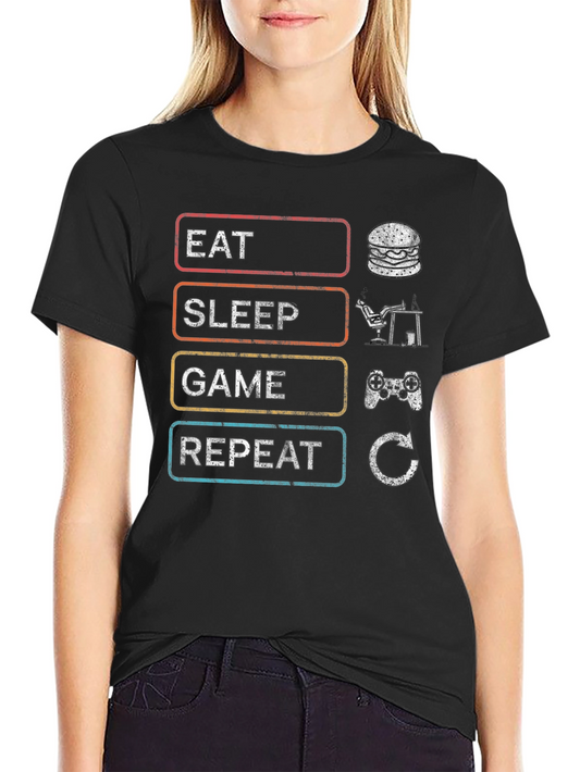 Eat Sleep Game Repeat Mens T-Shirt