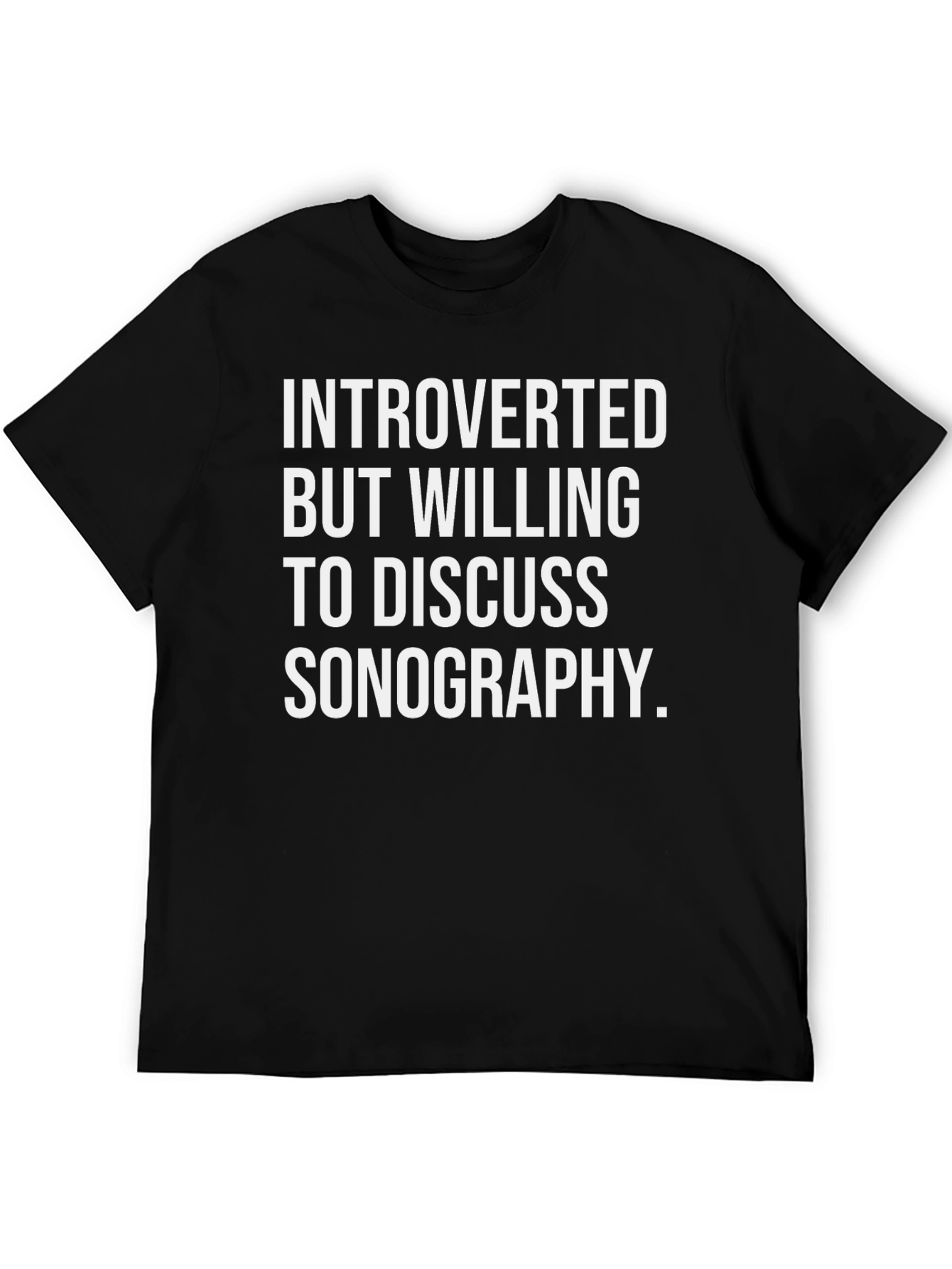 Introverted Sonography T-Shirt - Black Graphic Tee