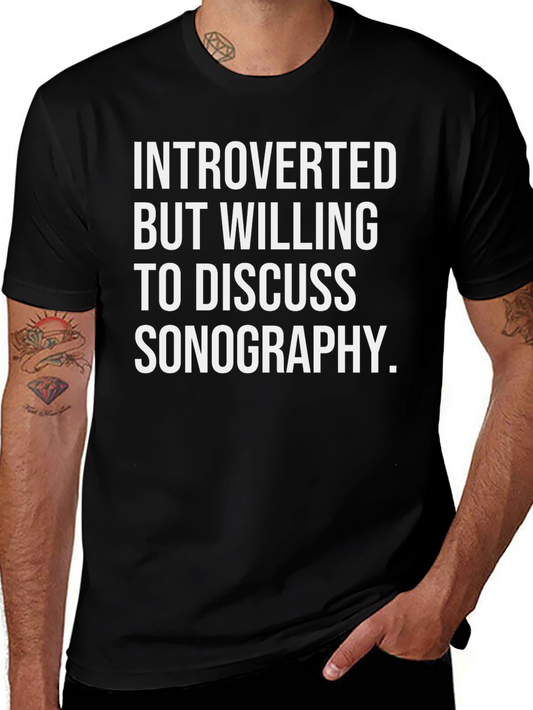 Introverted Sonography T-Shirt - Black Graphic Tee