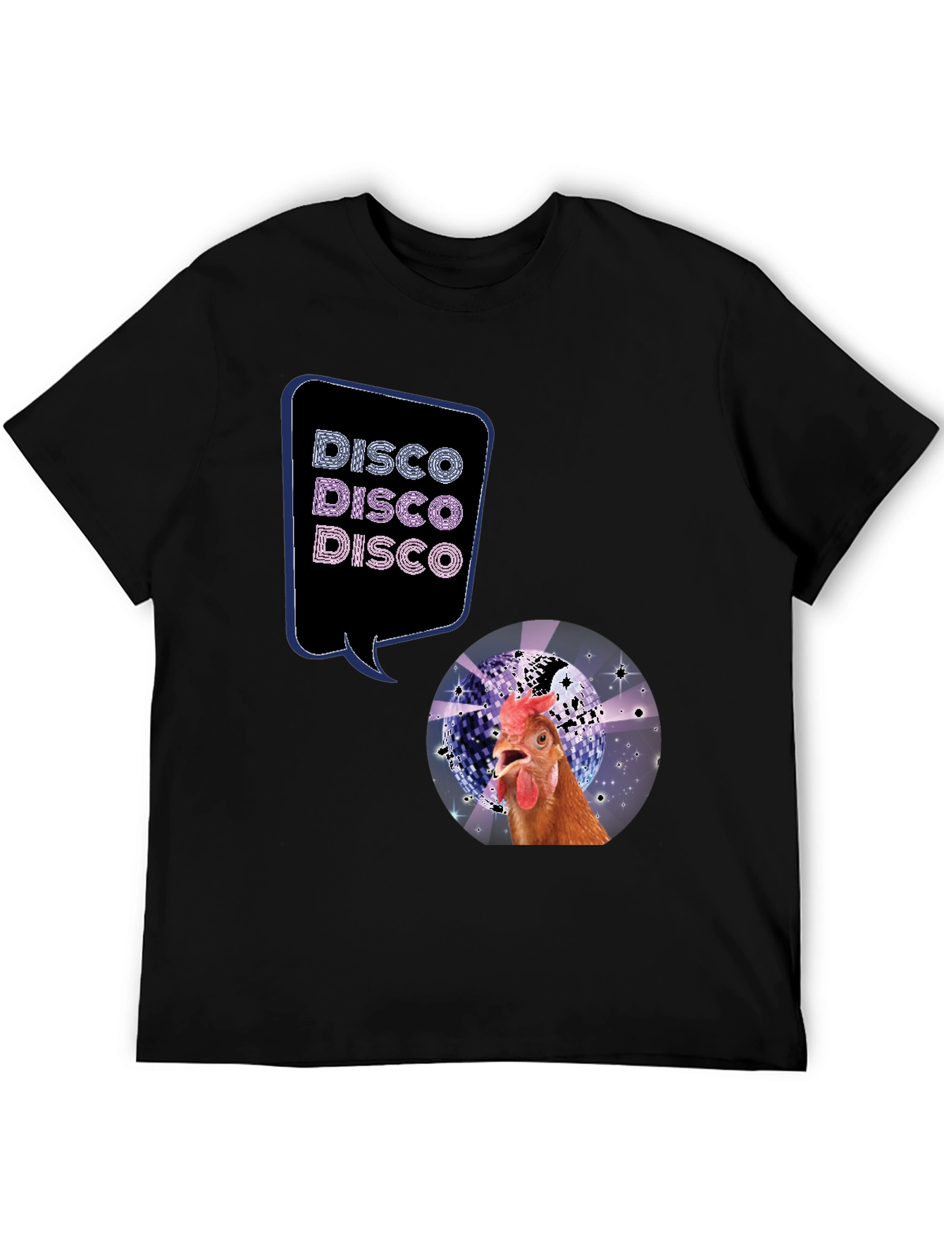 Disco Chicken Graphic Tee - Funny & Unique