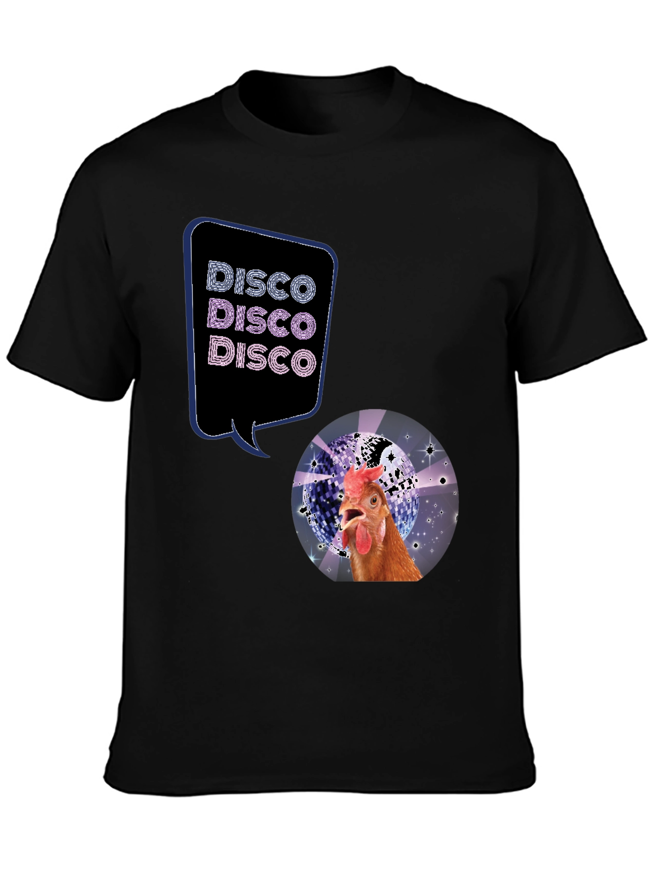 Disco Chicken Graphic Tee - Funny & Unique