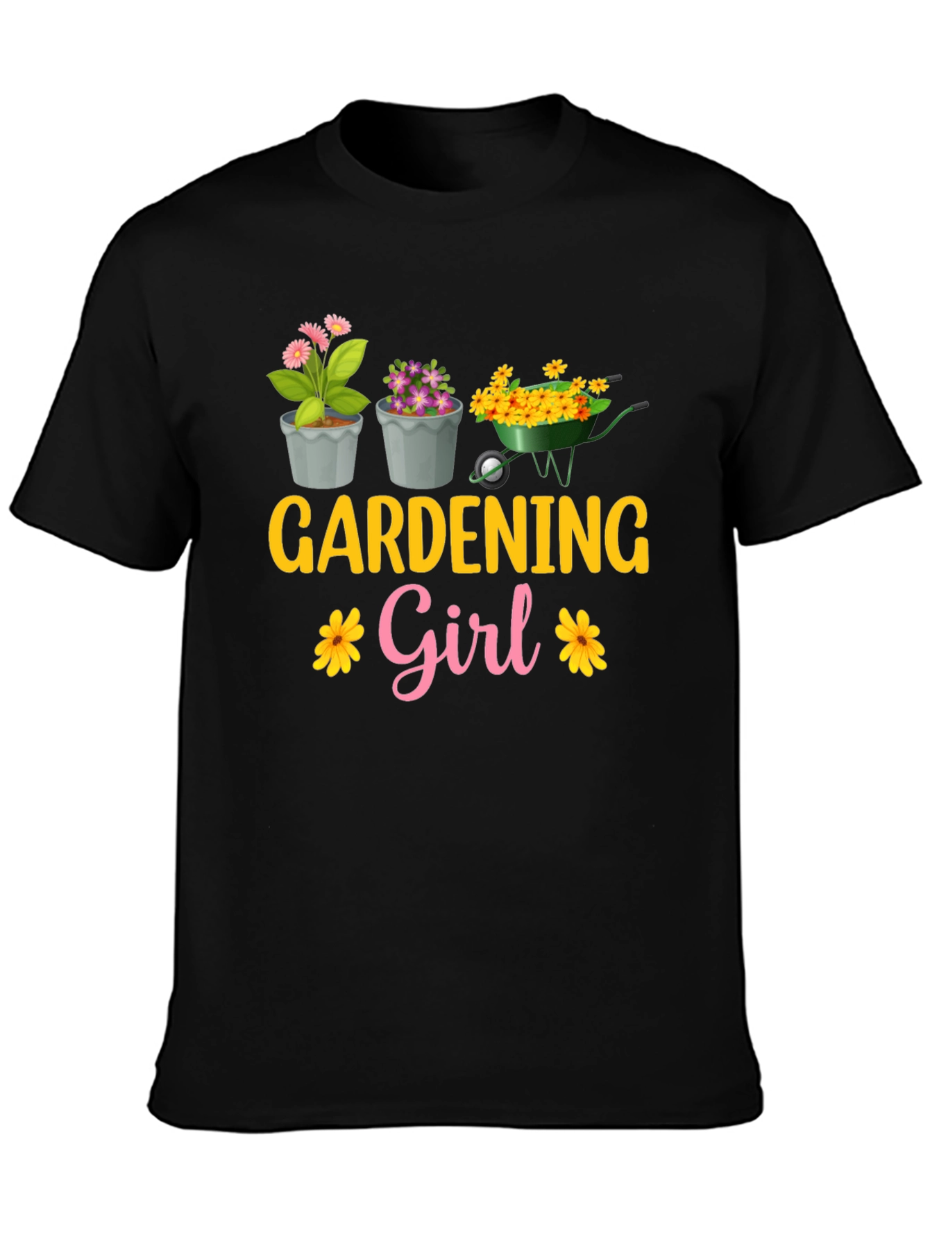 Gardening Girl T-Shirt - Floral Garden Design