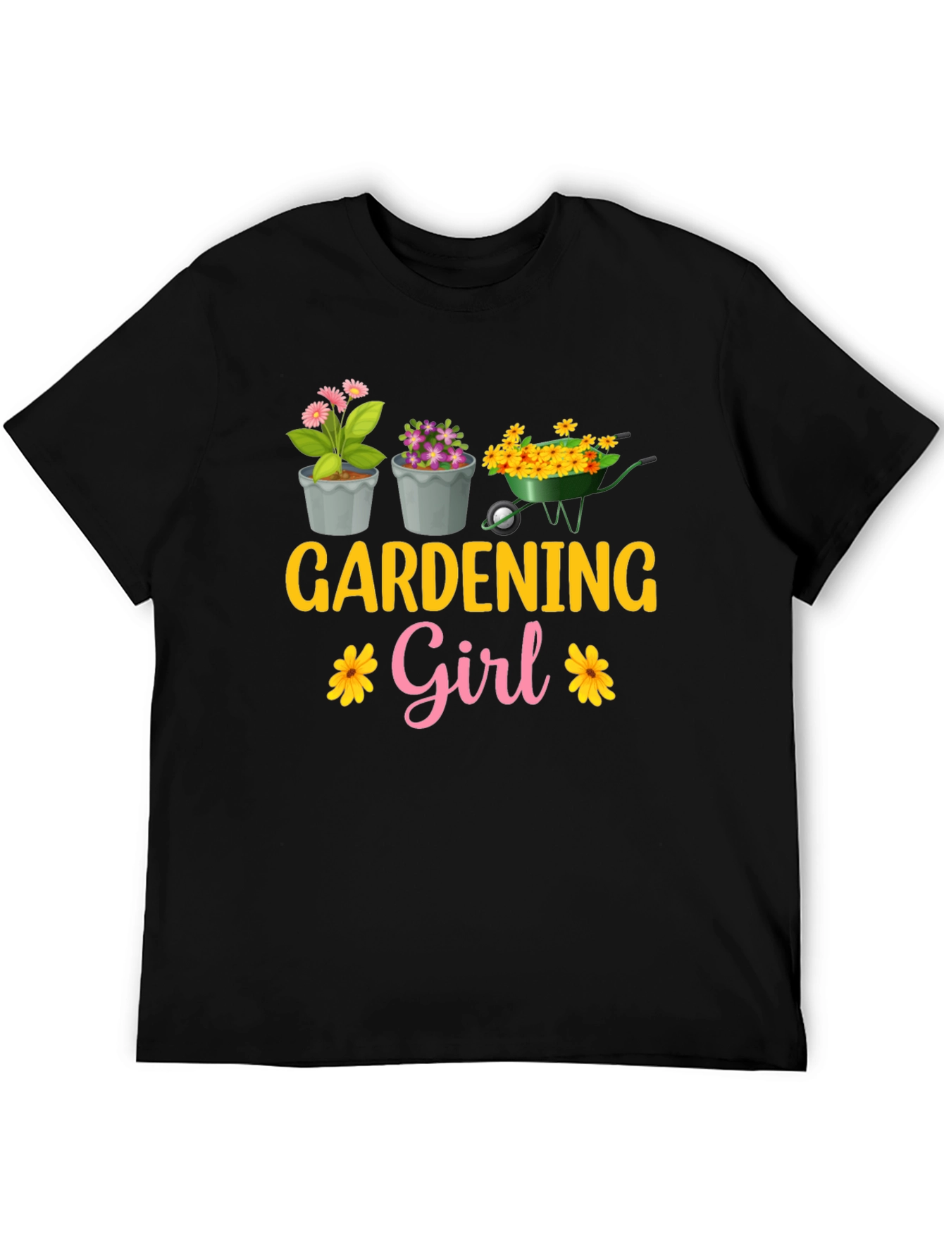 Gardening Girl T-Shirt - Floral Garden Design
