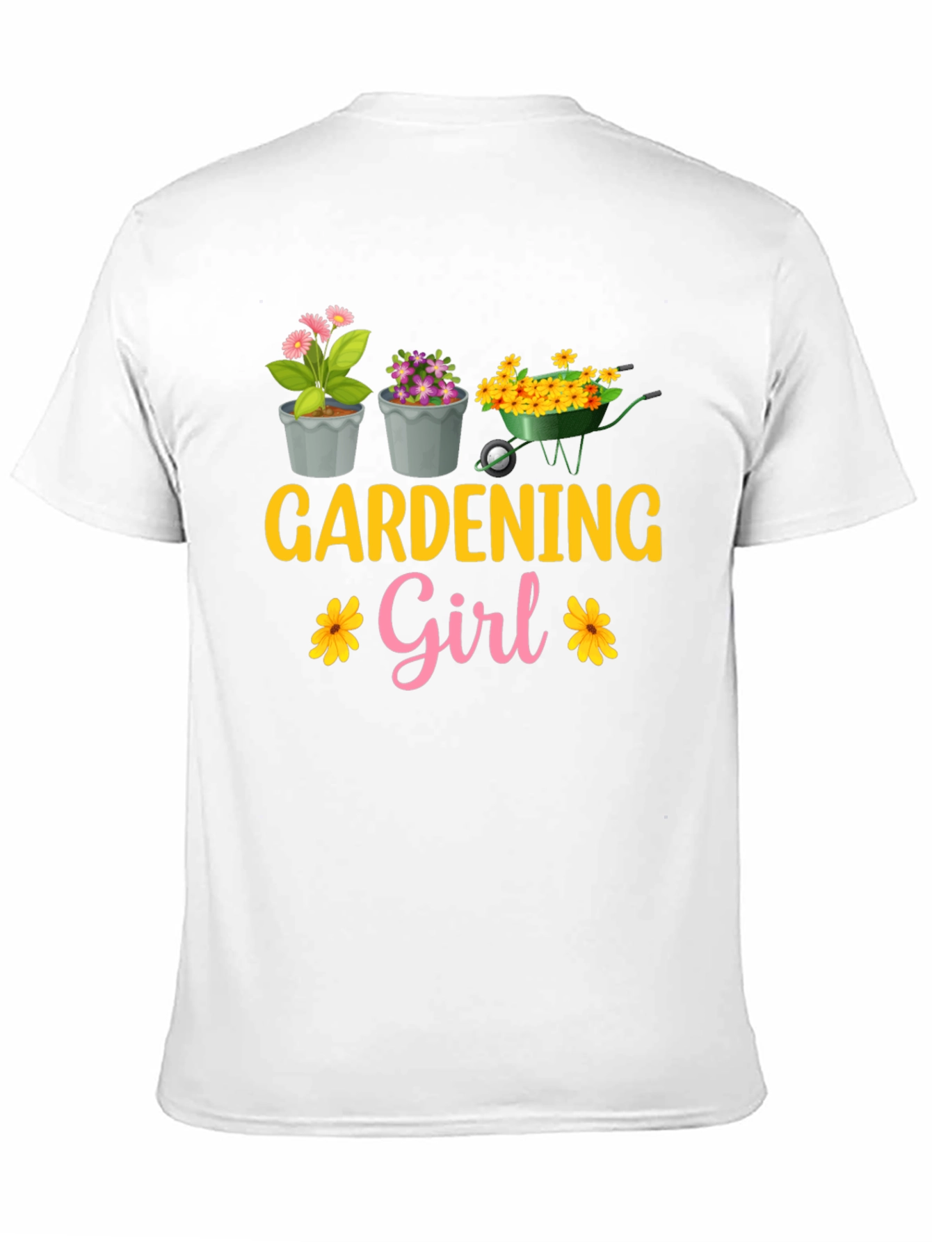 Gardening Girl T-Shirt - Floral Garden Design