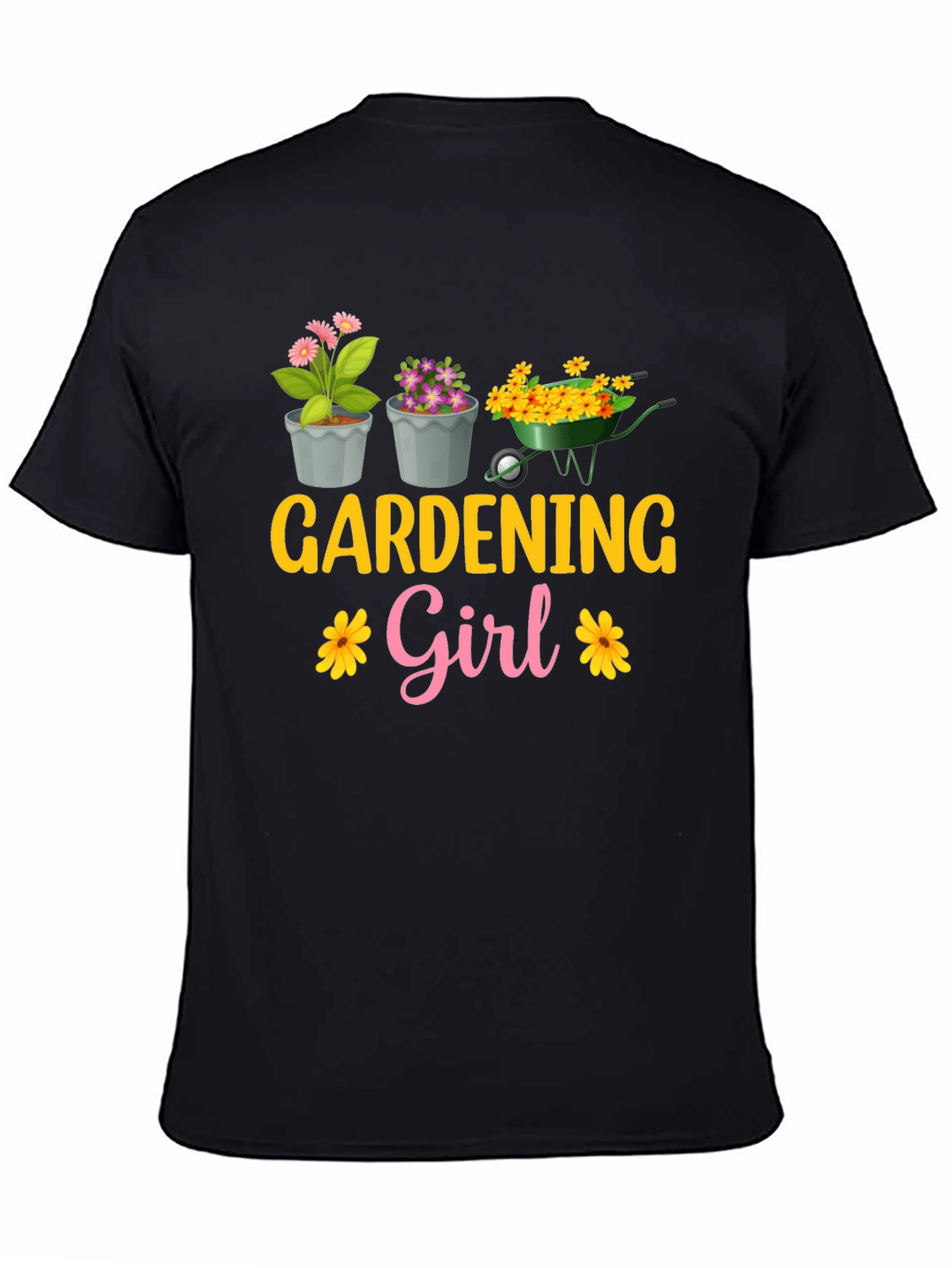 Gardening Girl T-Shirt - Floral Garden Design