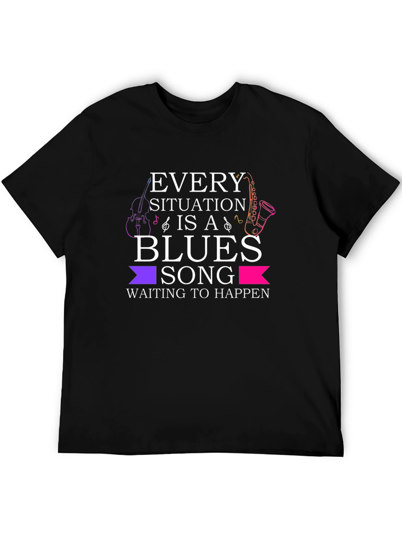 Blues Song Graphic T-Shirt - Music Lover Tee
