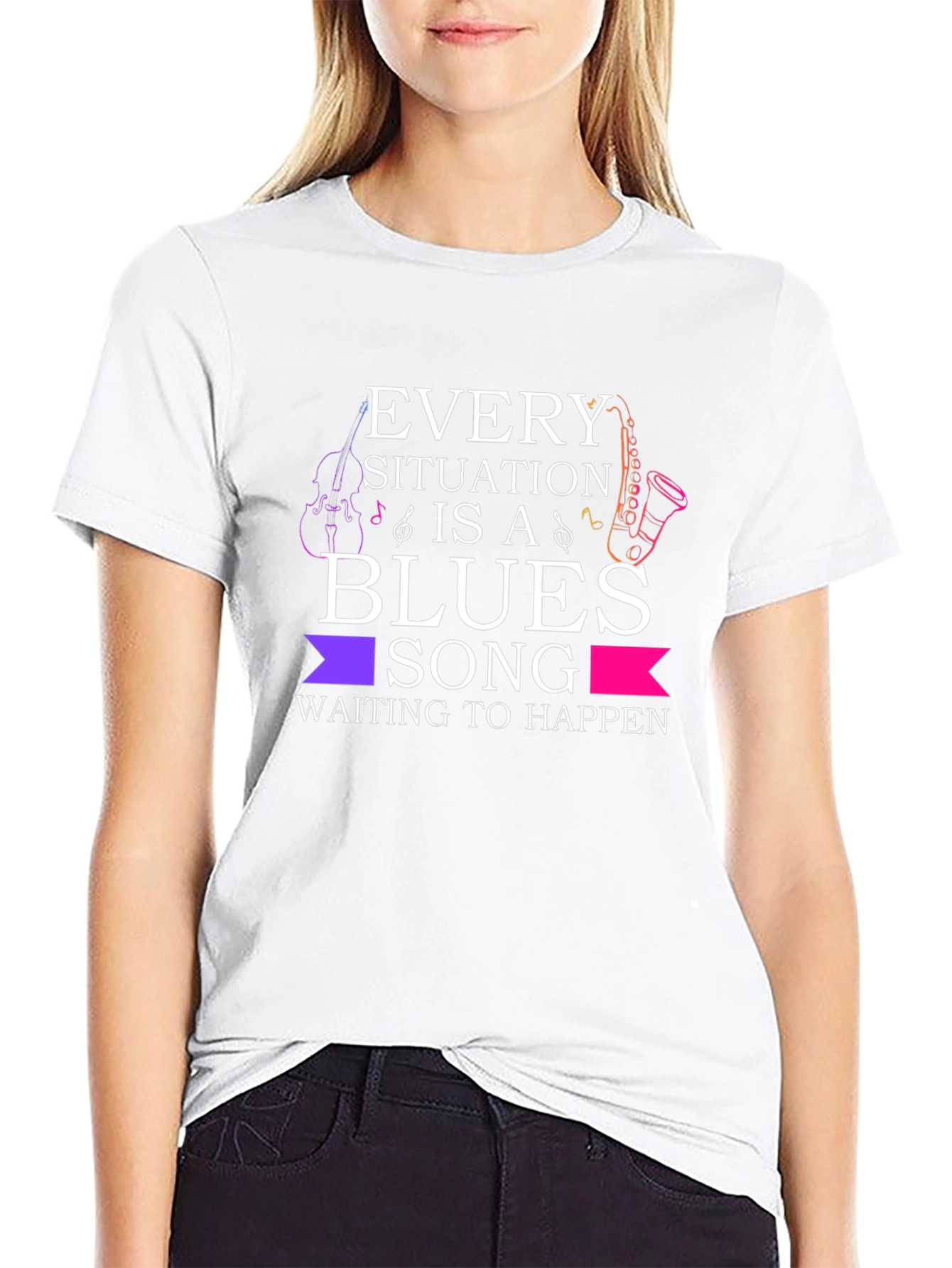 Blues Song Graphic T-Shirt - Music Lover Tee
