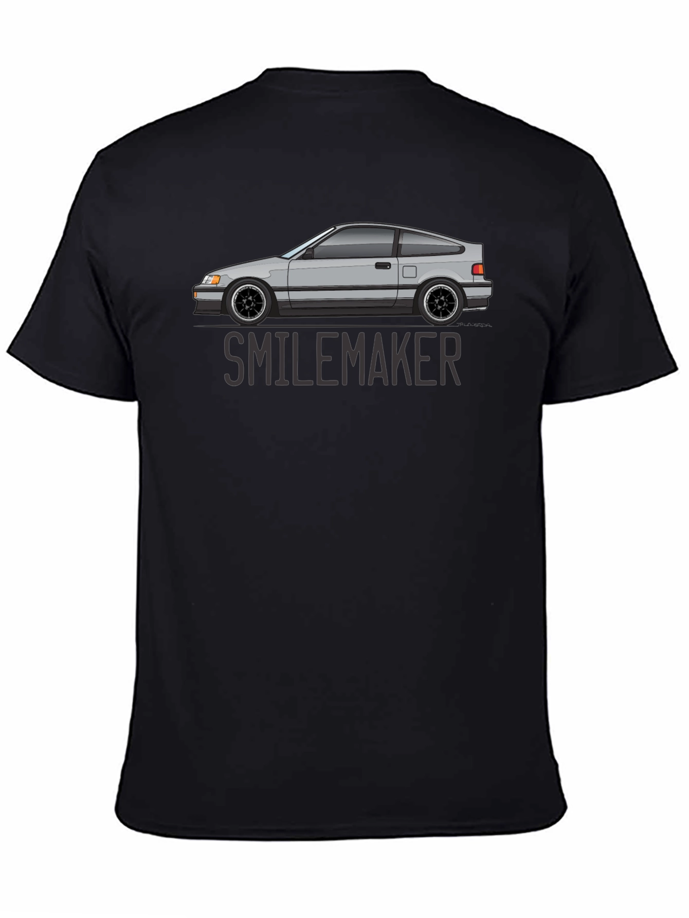 Smilemaker Car Graphic T-Shirt - Black