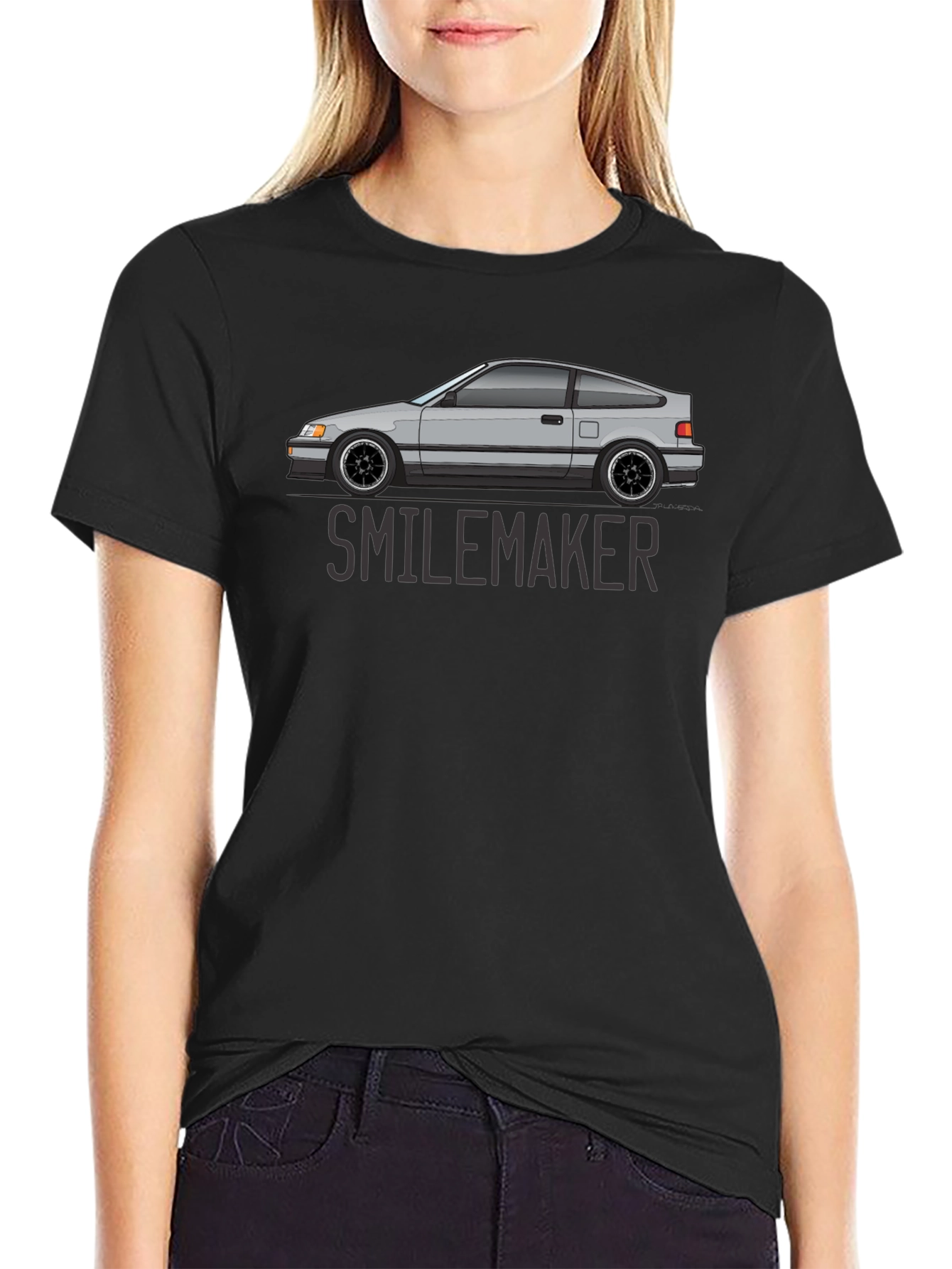 Smilemaker Car Graphic T-Shirt - Black