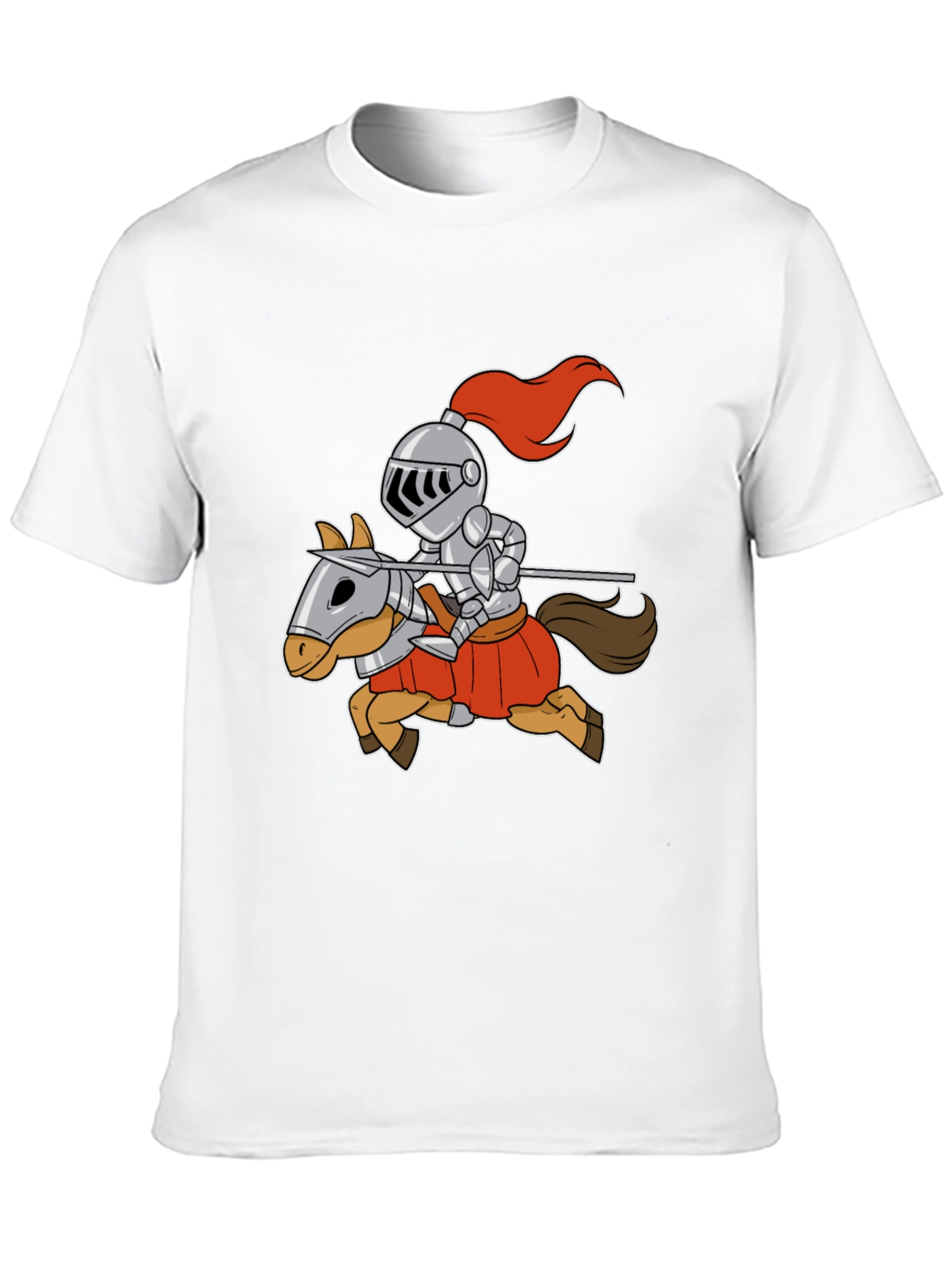 Knight on Horse T-Shirt - Cartoon Style