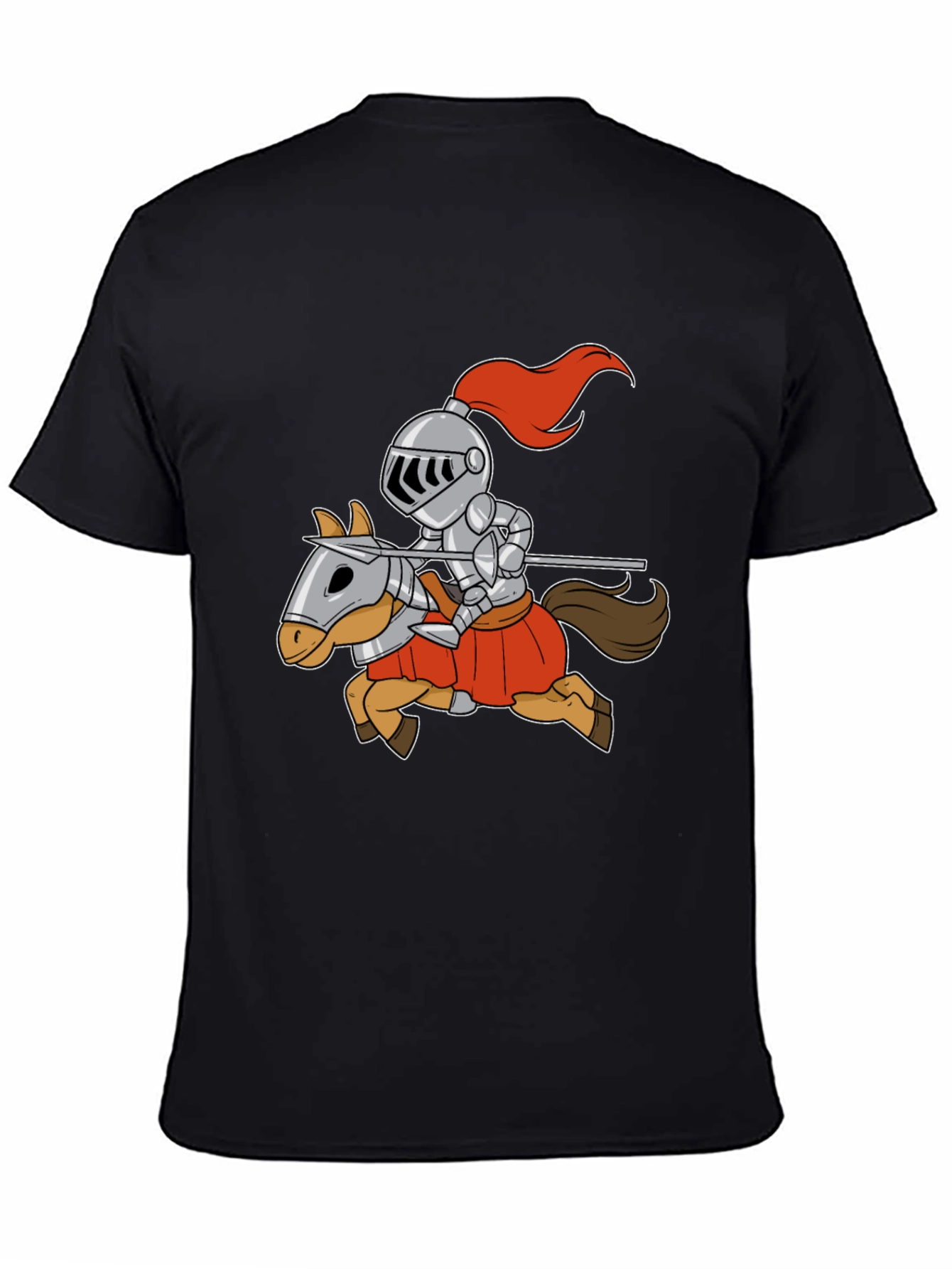 Knight on Horse T-Shirt - Cartoon Style