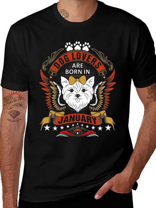 Dog Lovers Born in January T-Shirt