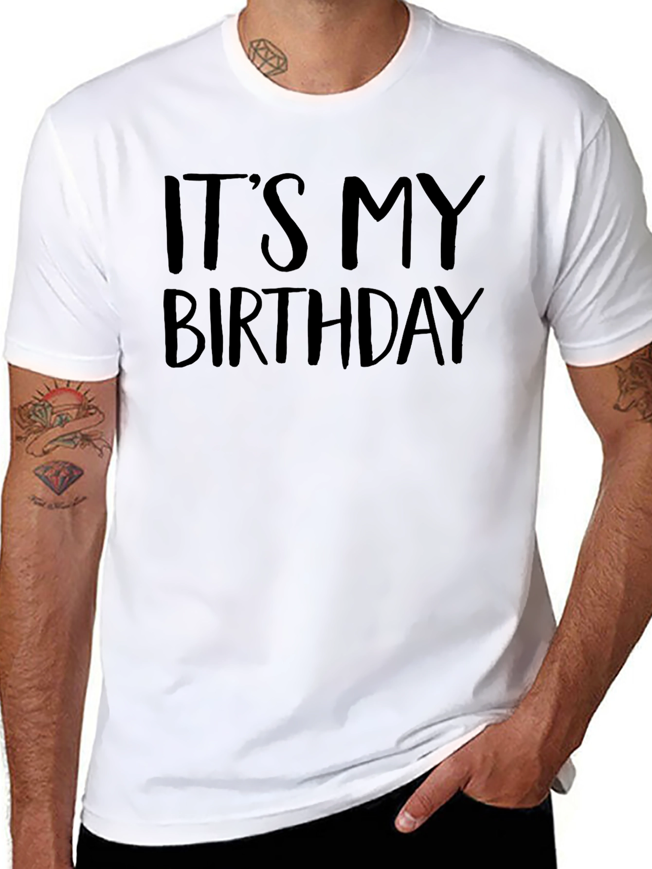 Its My Birthday Black Graphic Tee