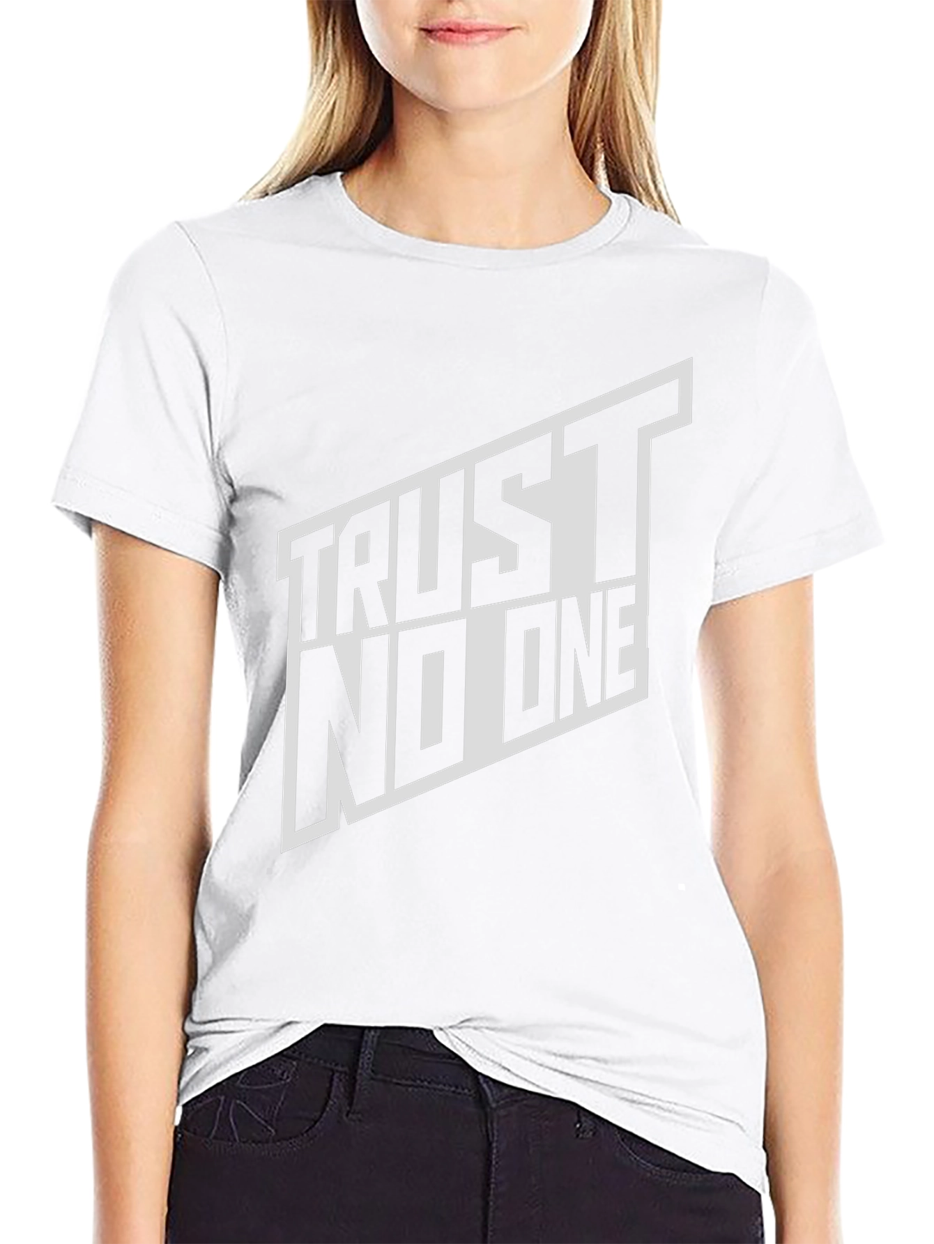 Trust No One Graphic Tee - Black