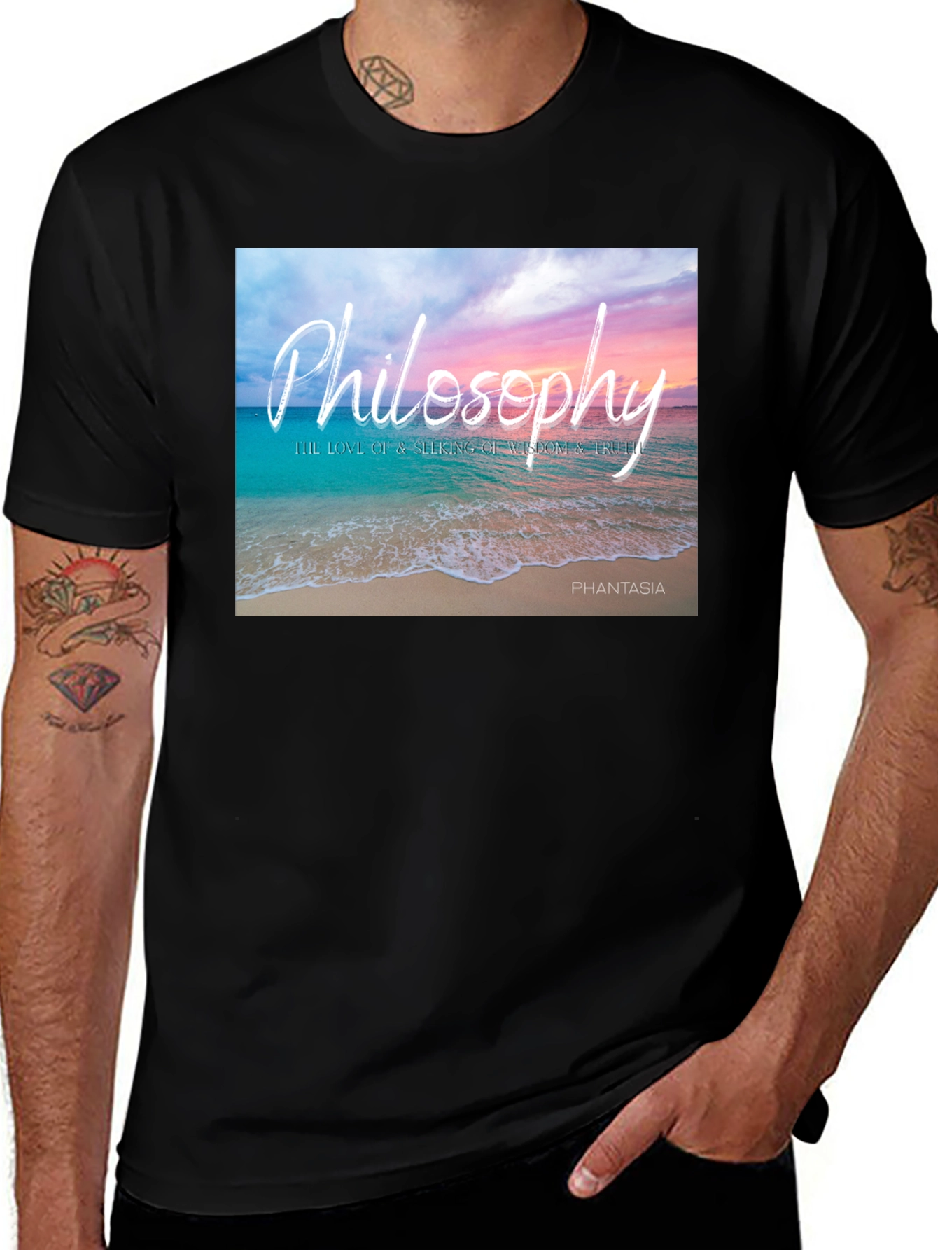 Philosophy Beach T-Shirt - Wisdom and Truth