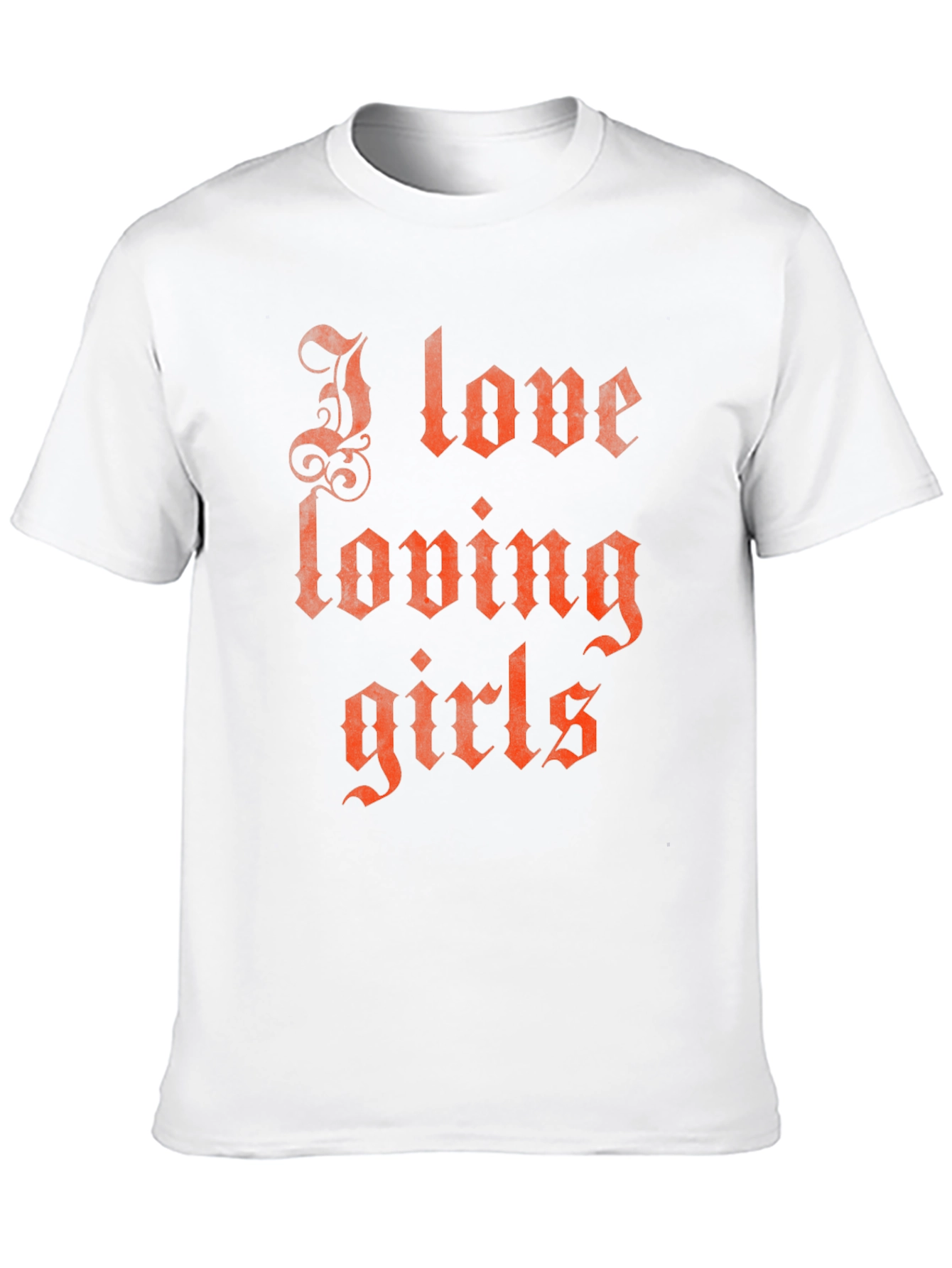 I Love Loving Girls Graphic T-Shirt - Black