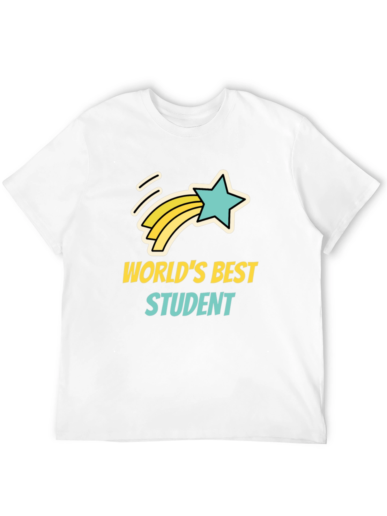 Worlds Best Student T-Shirt - Black Cotton Tee