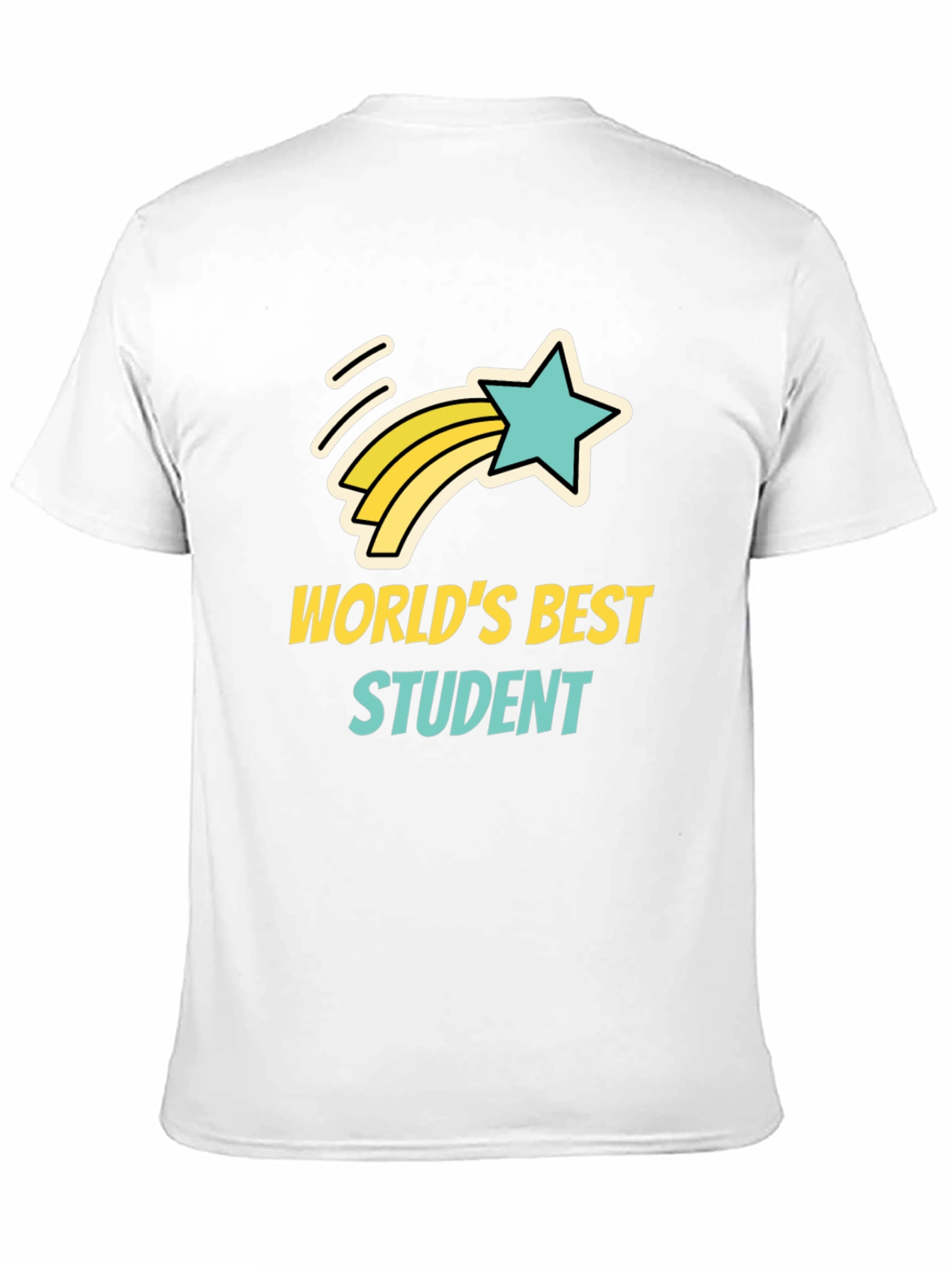 Worlds Best Student T-Shirt - Black Cotton Tee