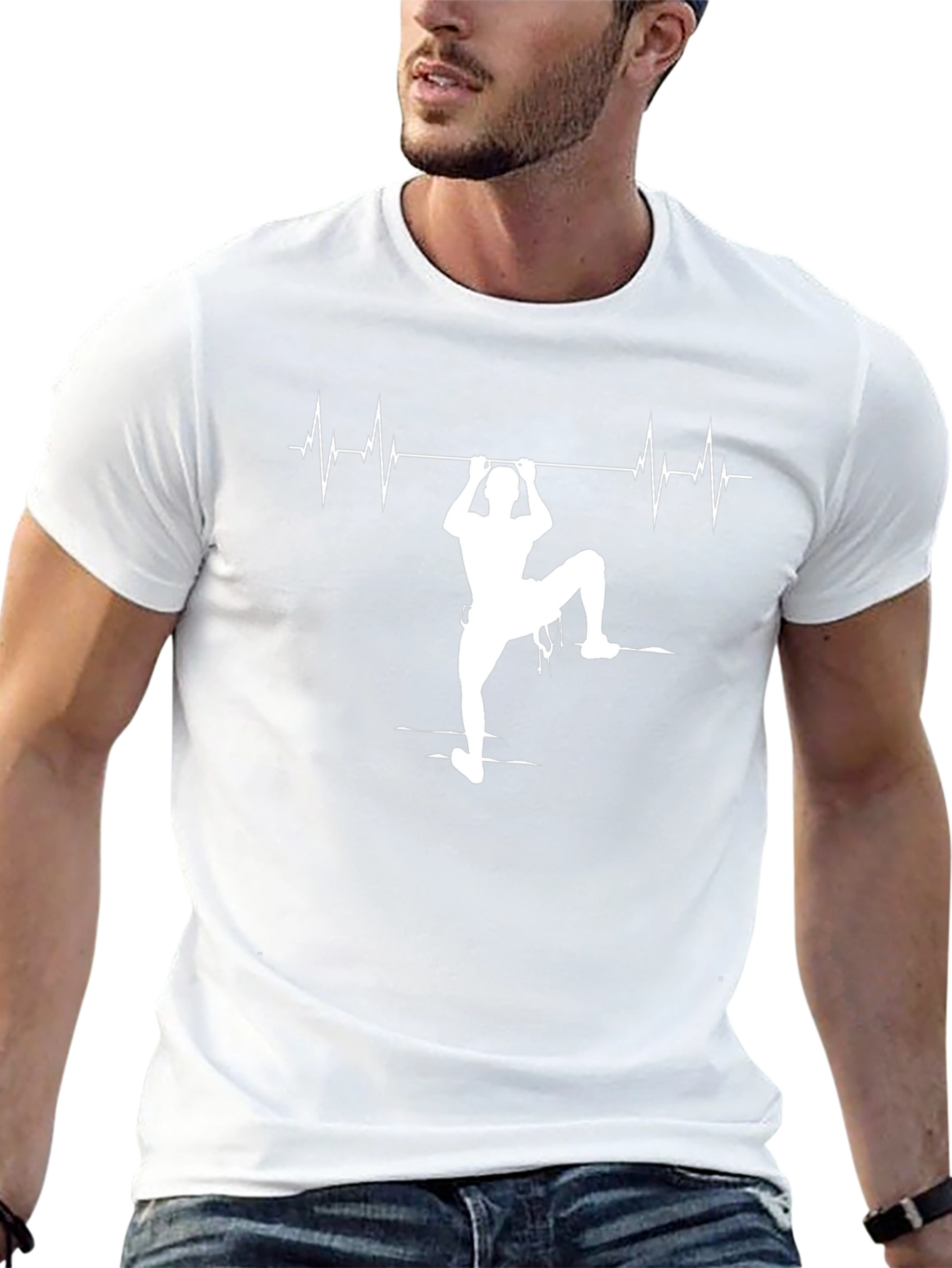 Climbing Heartbeat T-Shirt - Black