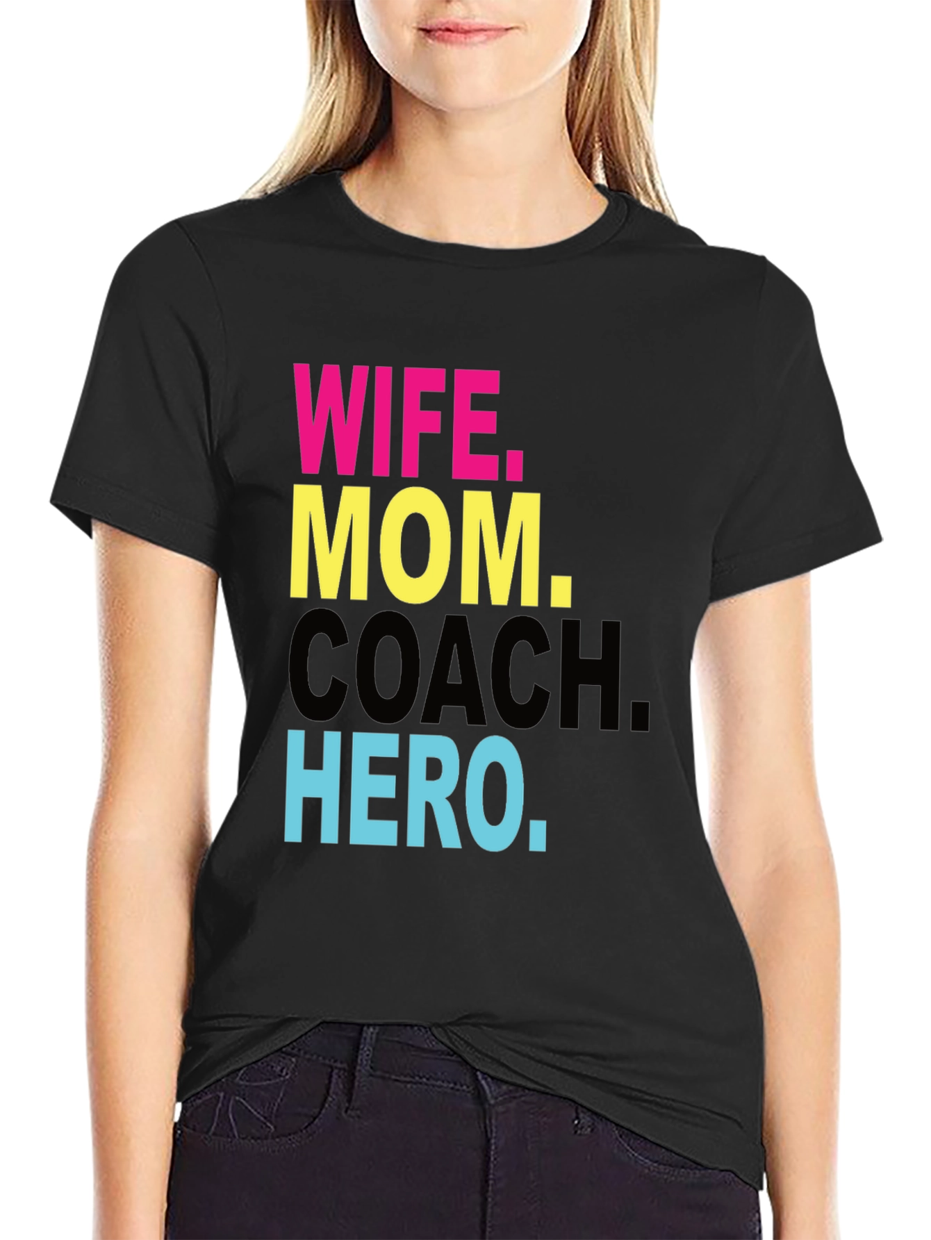 Wife Mom Coach Hero T-Shirt - Superwoman Tee
