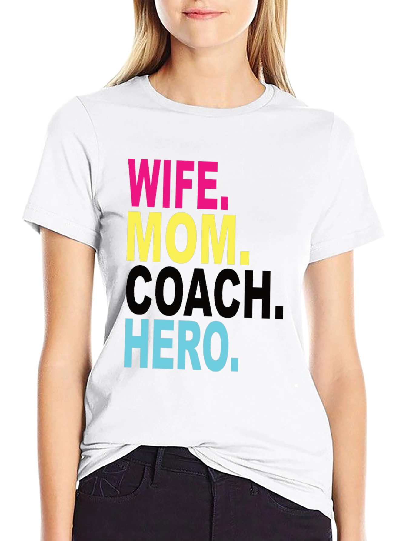 Wife Mom Coach Hero T-Shirt - Superwoman Tee
