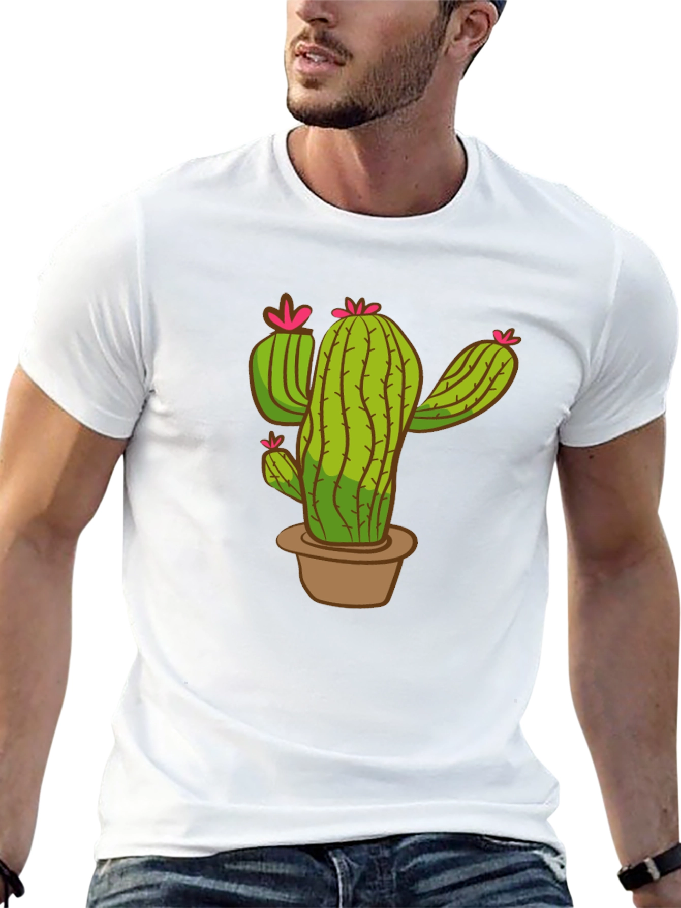 Cactus Graphic T-Shirt - Unisex Crew Neck Tee