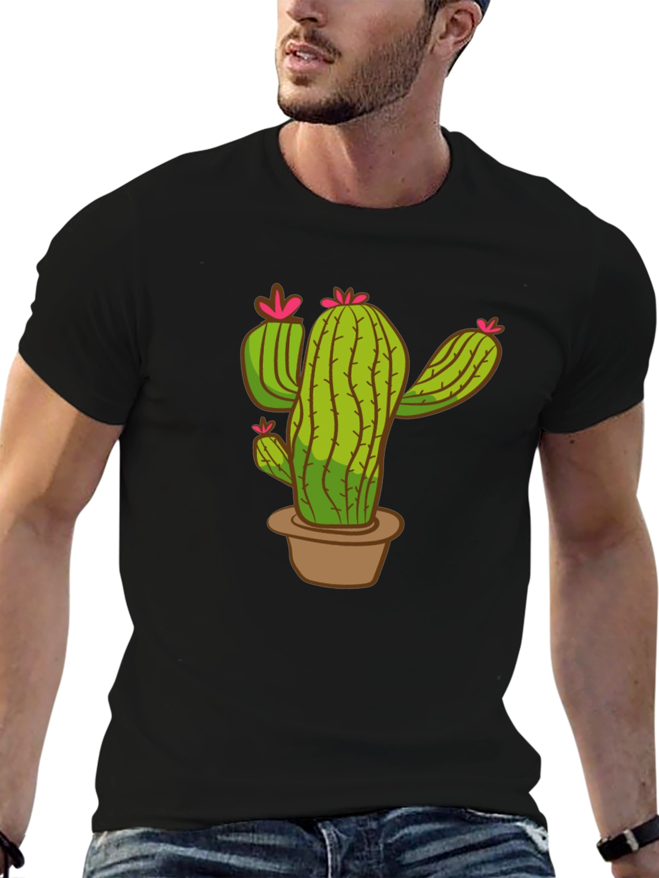 Cactus Graphic T-Shirt - Unisex Crew Neck Tee