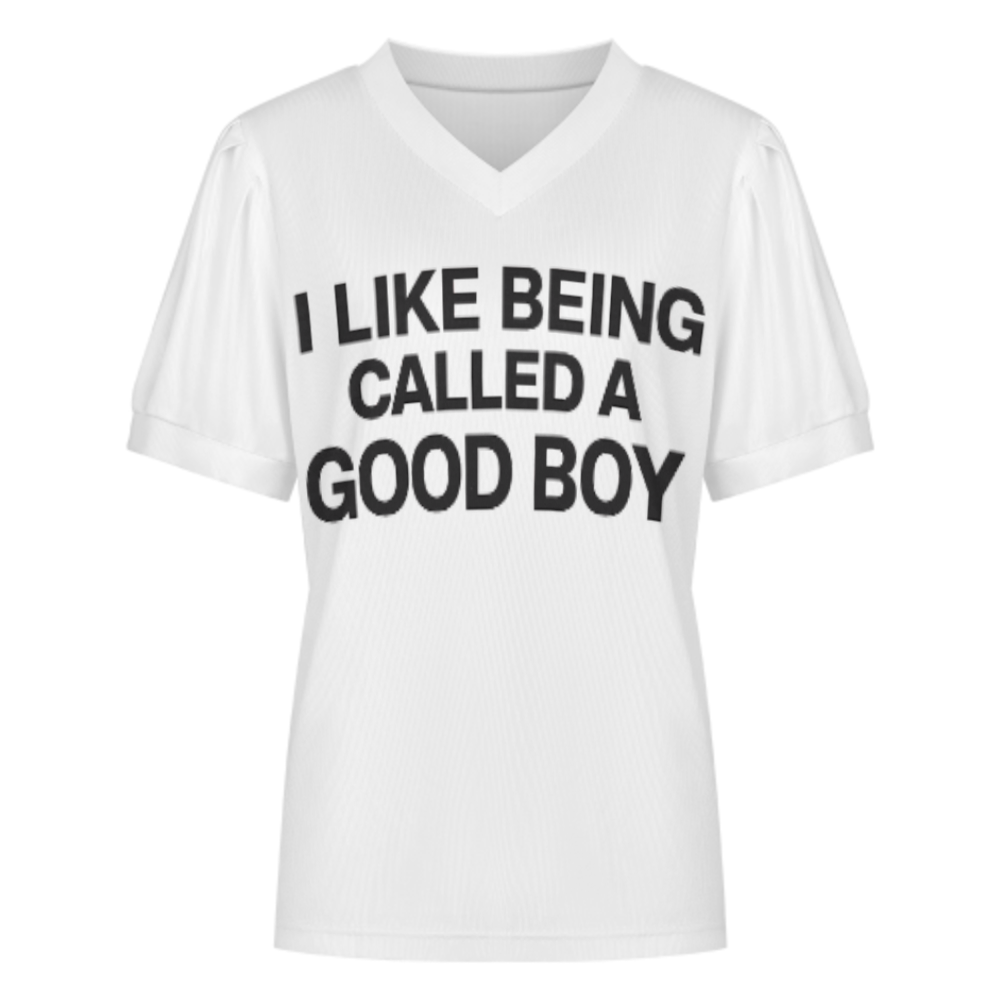 Good Boy Quote Graphic Tee, Bold Statement Shirt, Minimal Typography Top, Trendy Casual Streetwear Tee, Funny Aesthetic Graphic Shirt(z598)