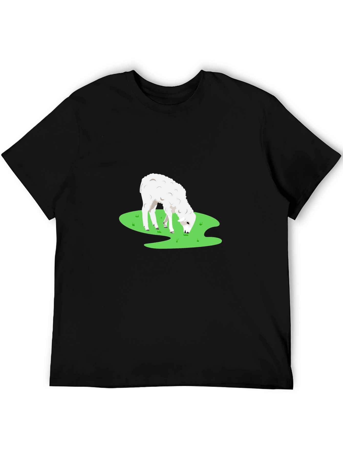 Black T-Shirt with Sheep Graphic
