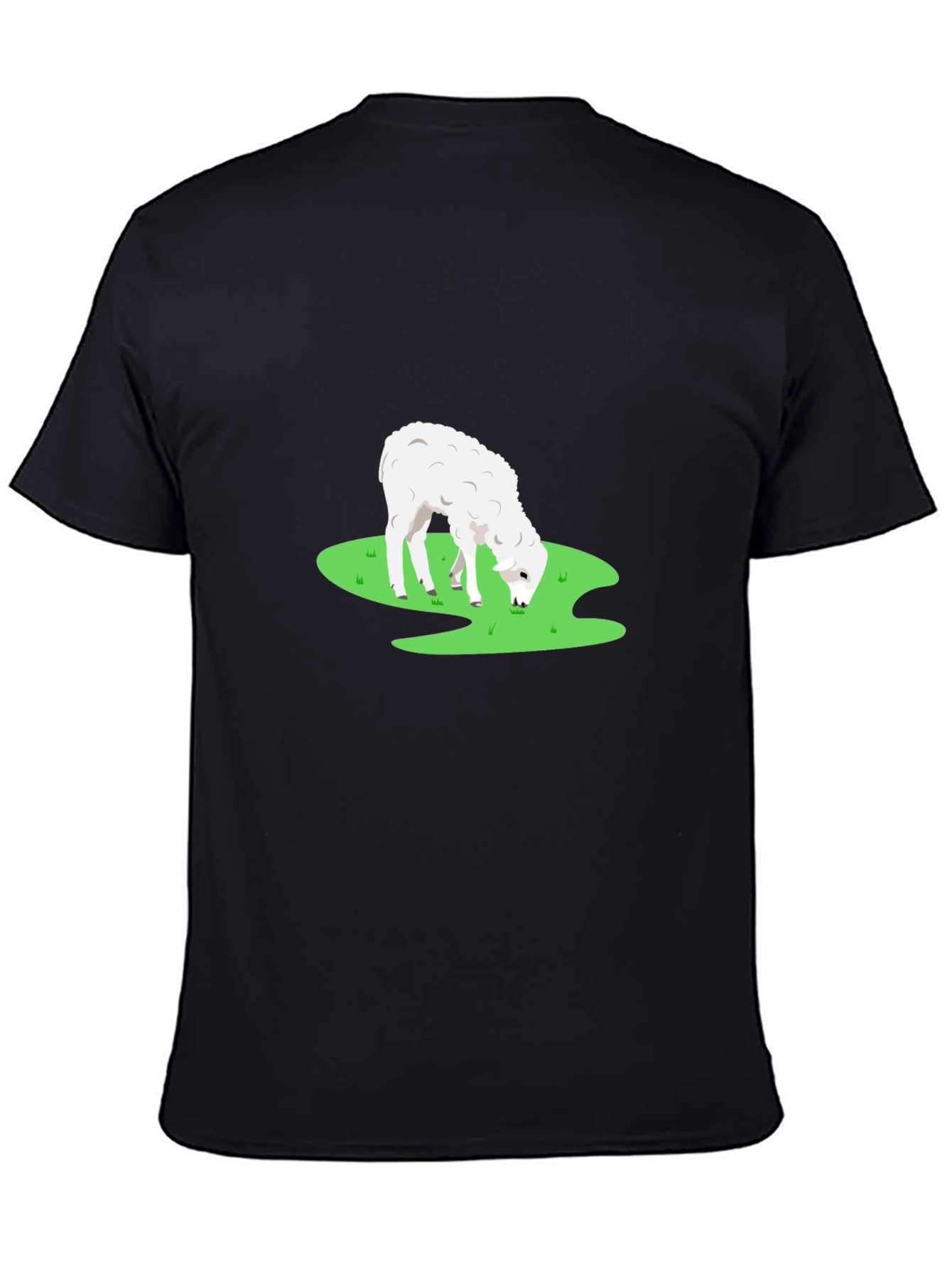 Black T-Shirt with Sheep Graphic