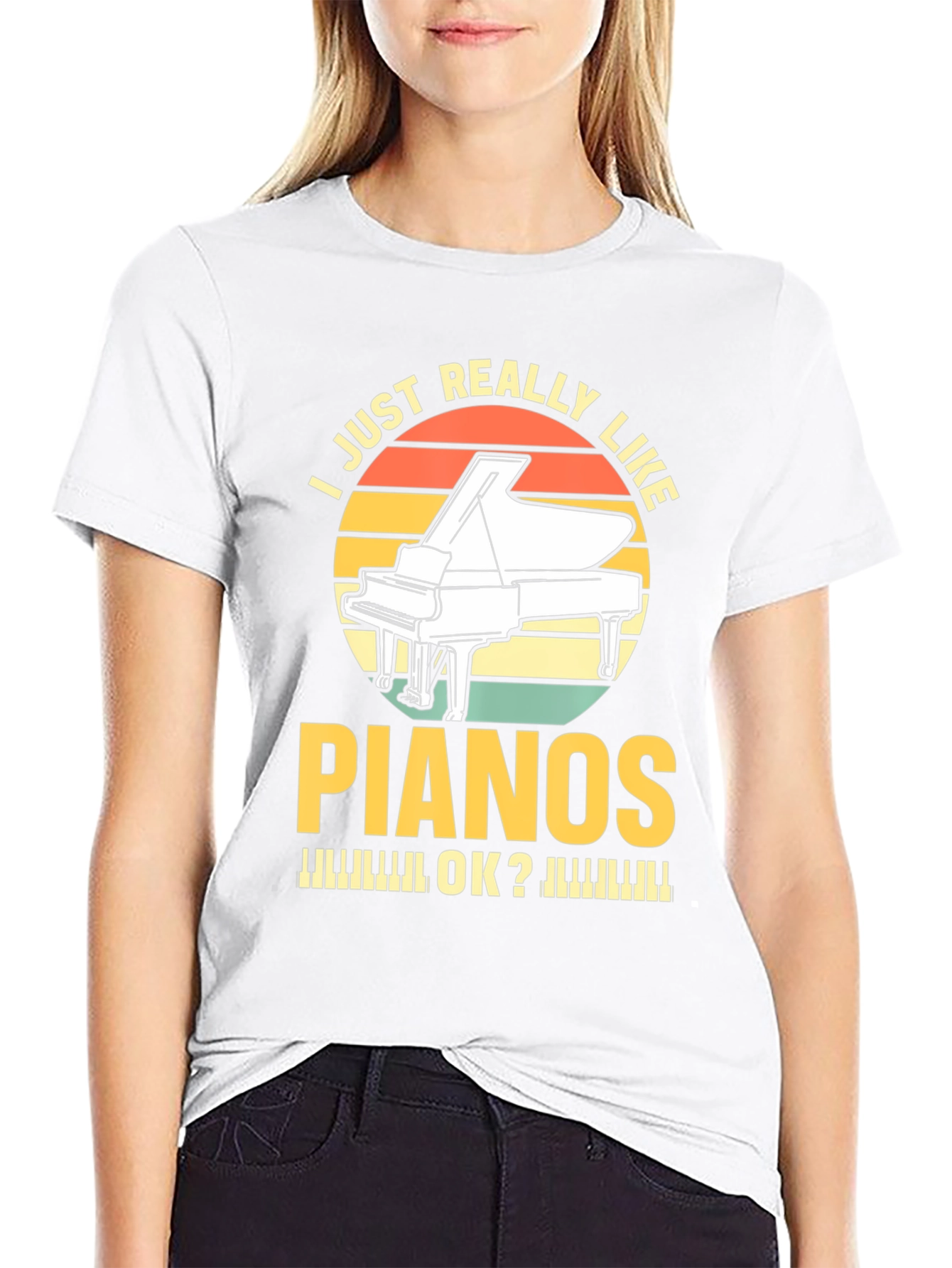 I Just Really Like Pianos T-Shirt - Musician Tee