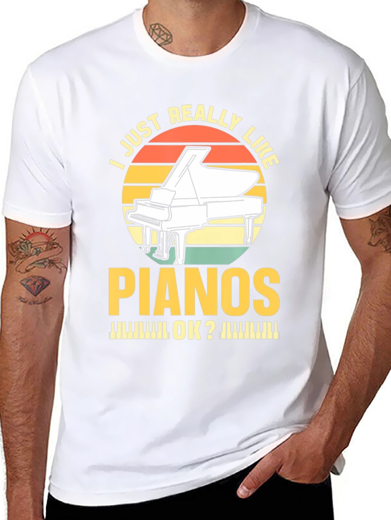 I Just Really Like Pianos T-Shirt - Musician Tee