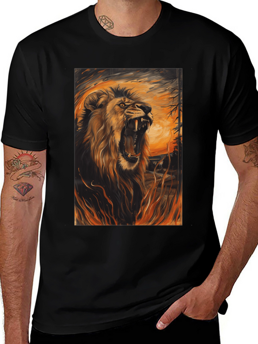 Roaring Lion Graphic Tee - Mens Black T-Shirt