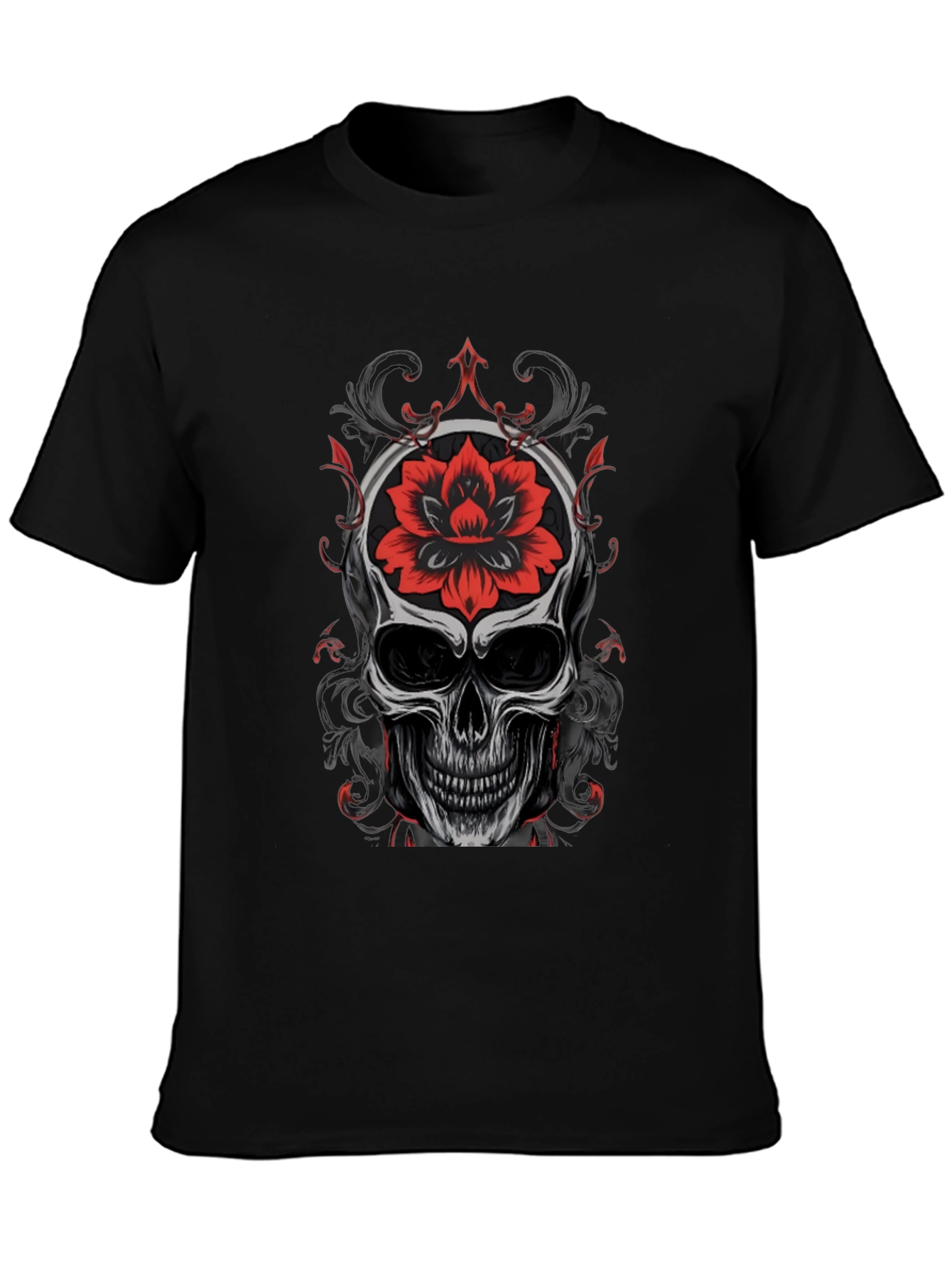 Skull & Rose Graphic T-Shirt - Bold Streetwear