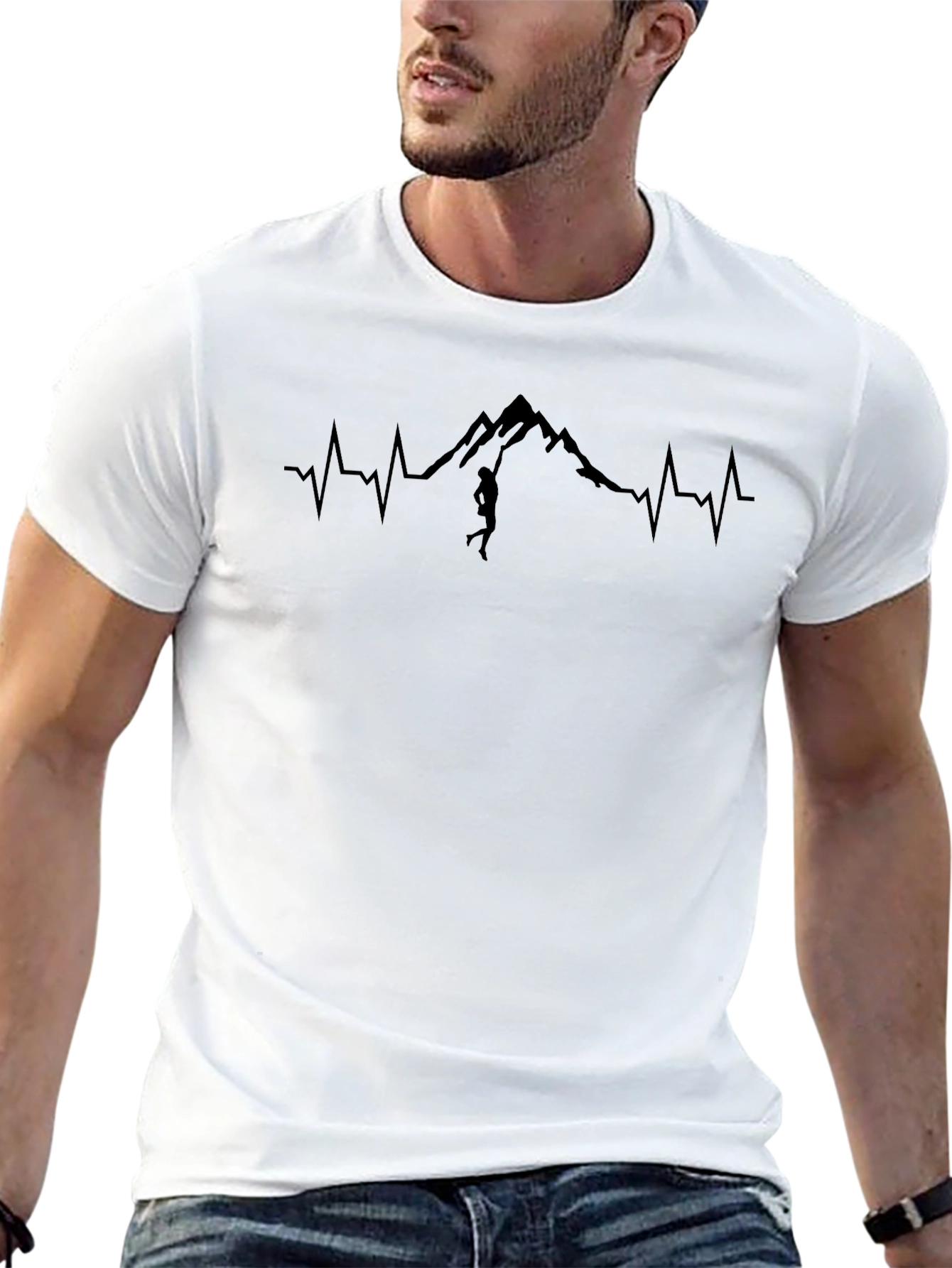Heartbeat Mountain Climber T-Shirt - Adventure Ready!