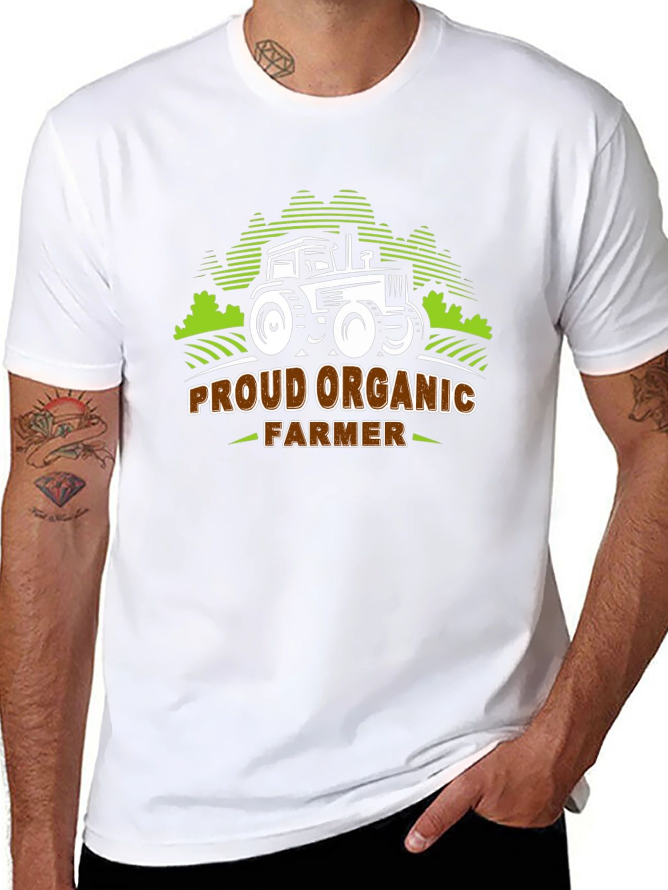 Proud Organic Farmer T-Shirt - Black Cotton Tee