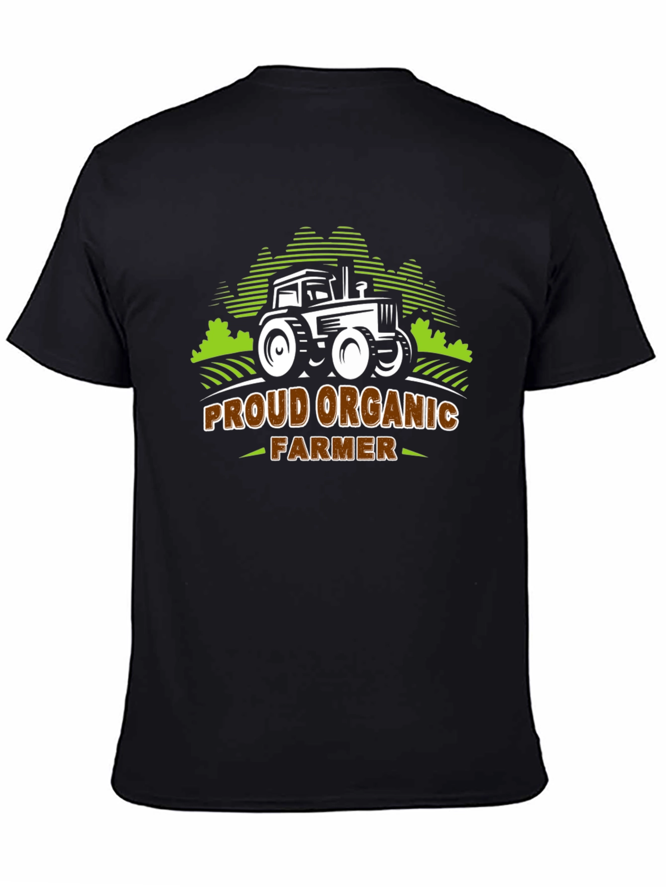 Proud Organic Farmer T-Shirt - Black Cotton Tee
