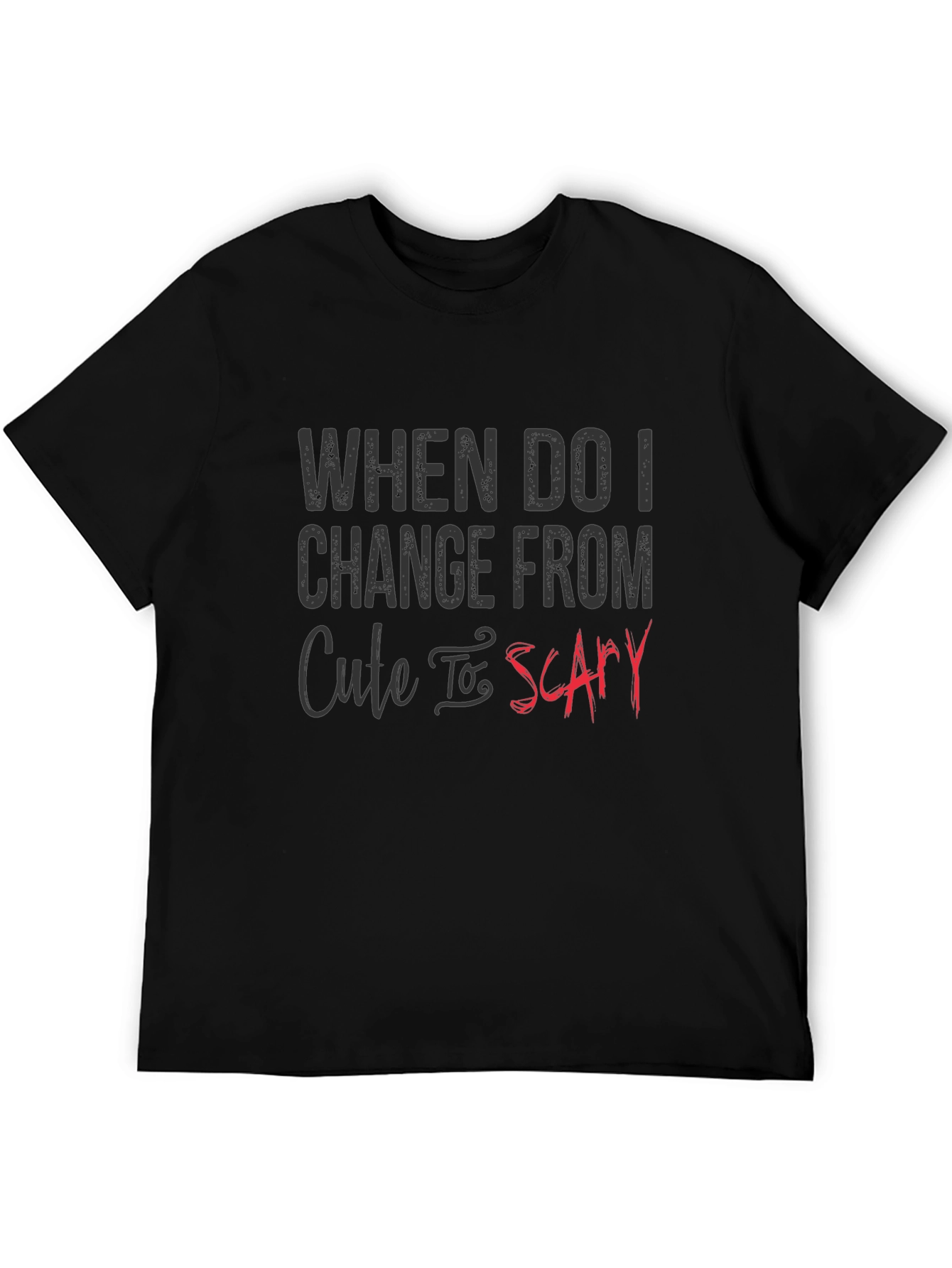 Cute to Scary Graphic Tee - Mens Black T-Shirt