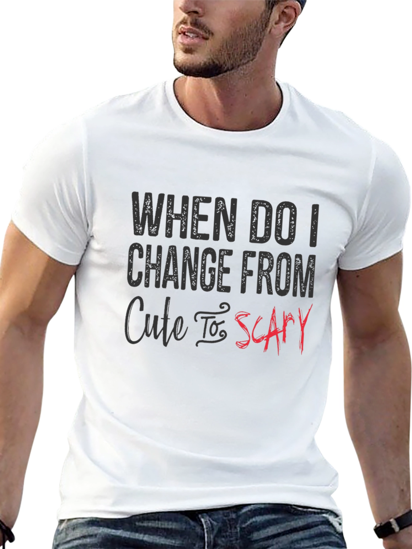 Cute to Scary Graphic Tee - Mens Black T-Shirt