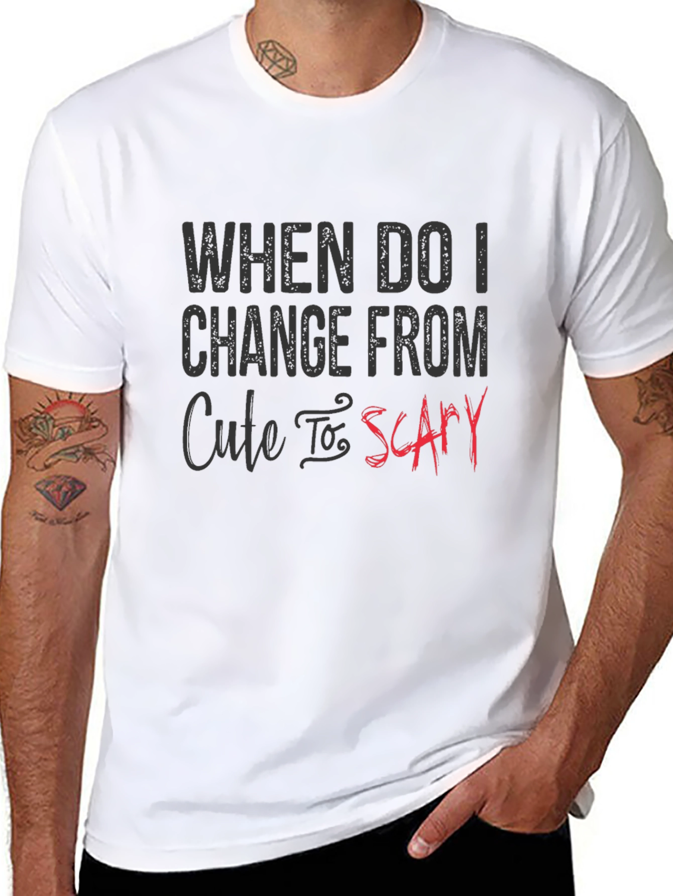 Cute to Scary Graphic Tee - Mens Black T-Shirt