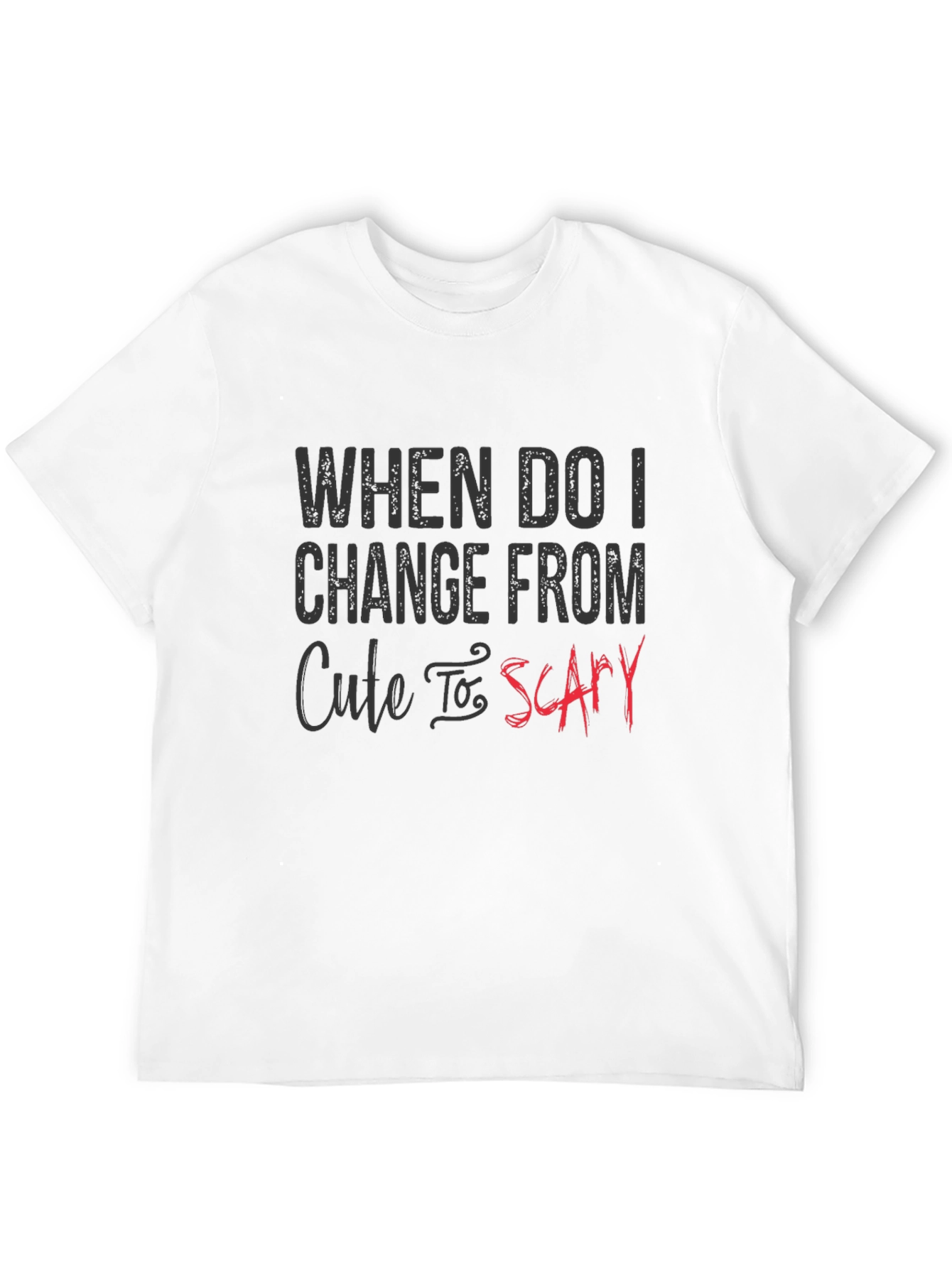 Cute to Scary Graphic Tee - Mens Black T-Shirt