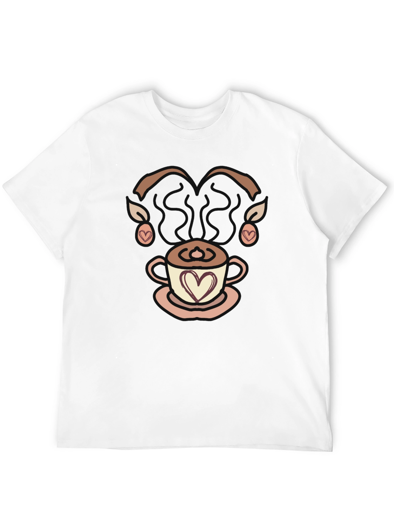 Coffee Lovers Graphic Tee - Heart Latte Art