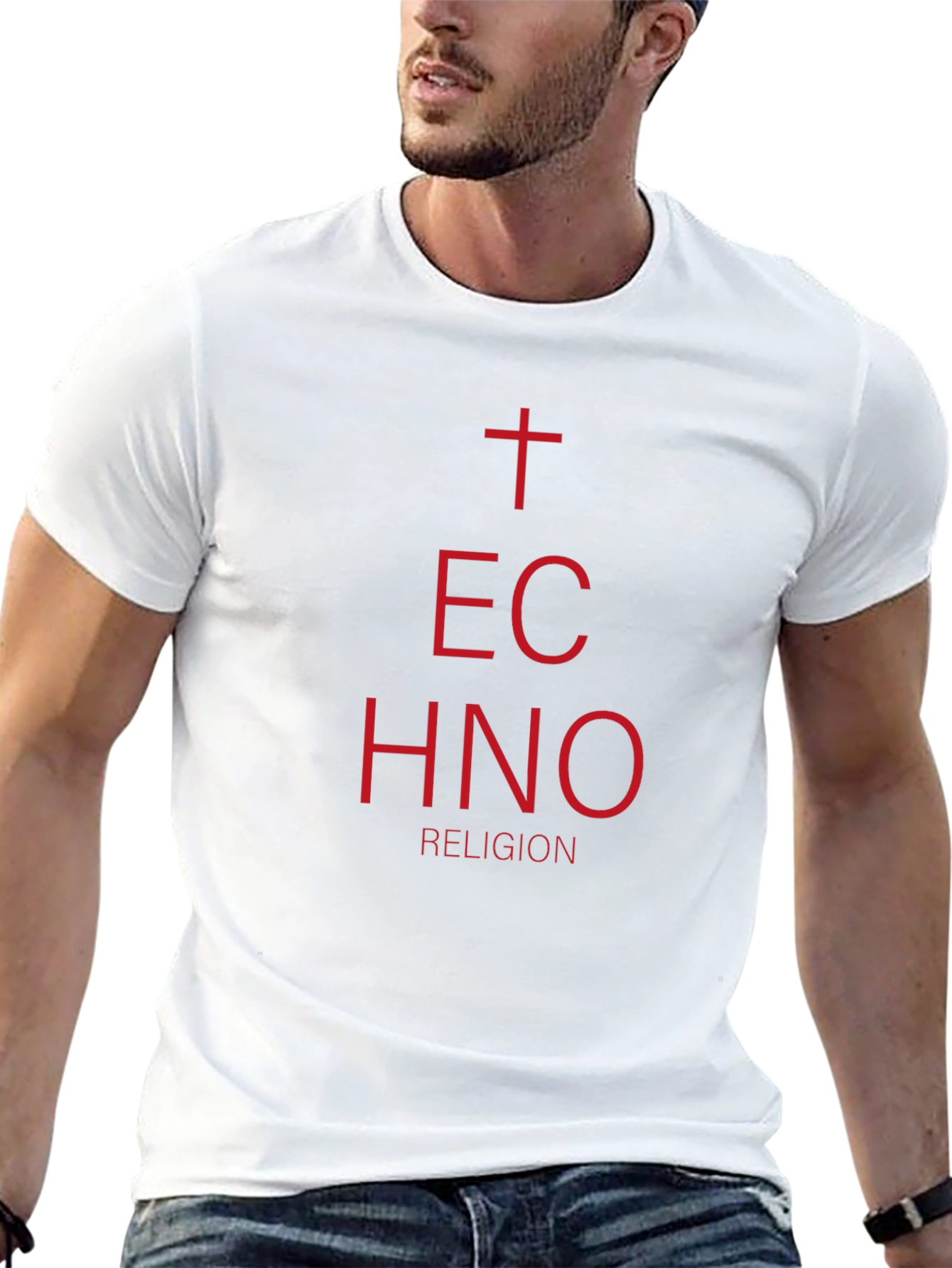 Techno Religion Graphic T-Shirt